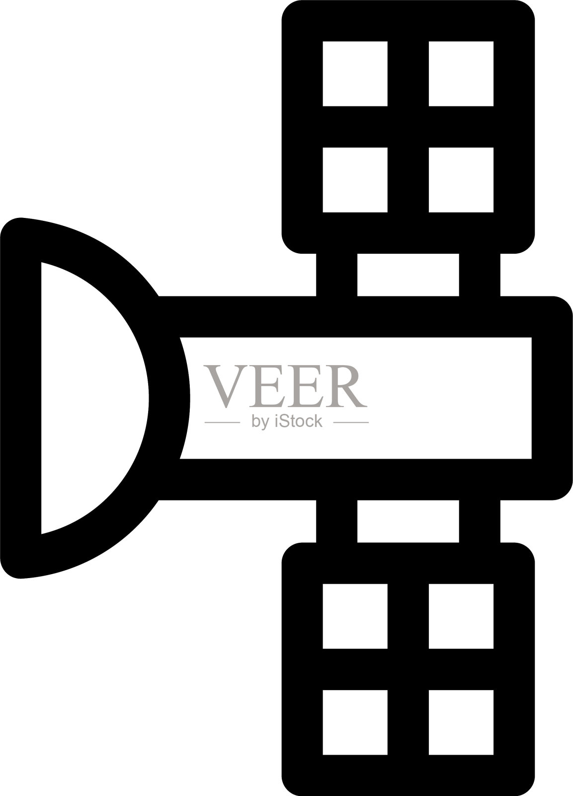 通信卫星图标或标志隔离插画图片素材