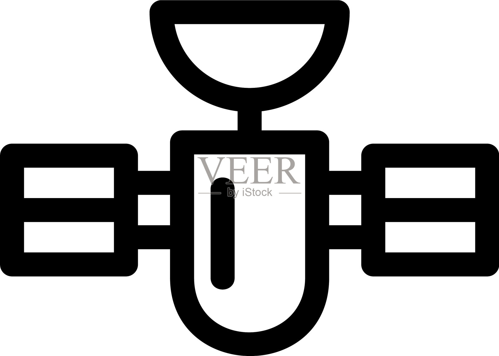 通信卫星图标或标志隔离插画图片素材