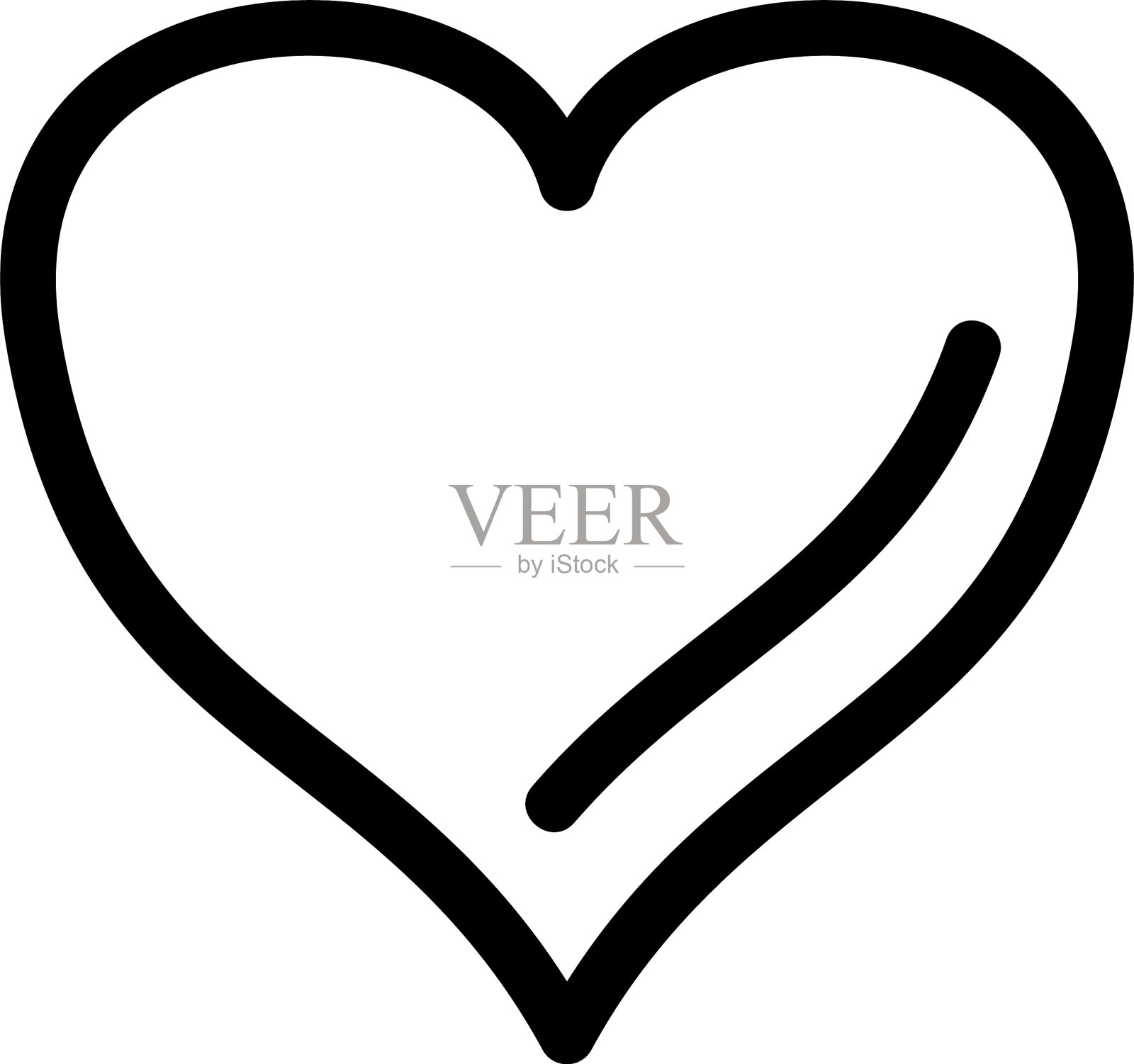 心形标志或孤立标志符号插画图片素材