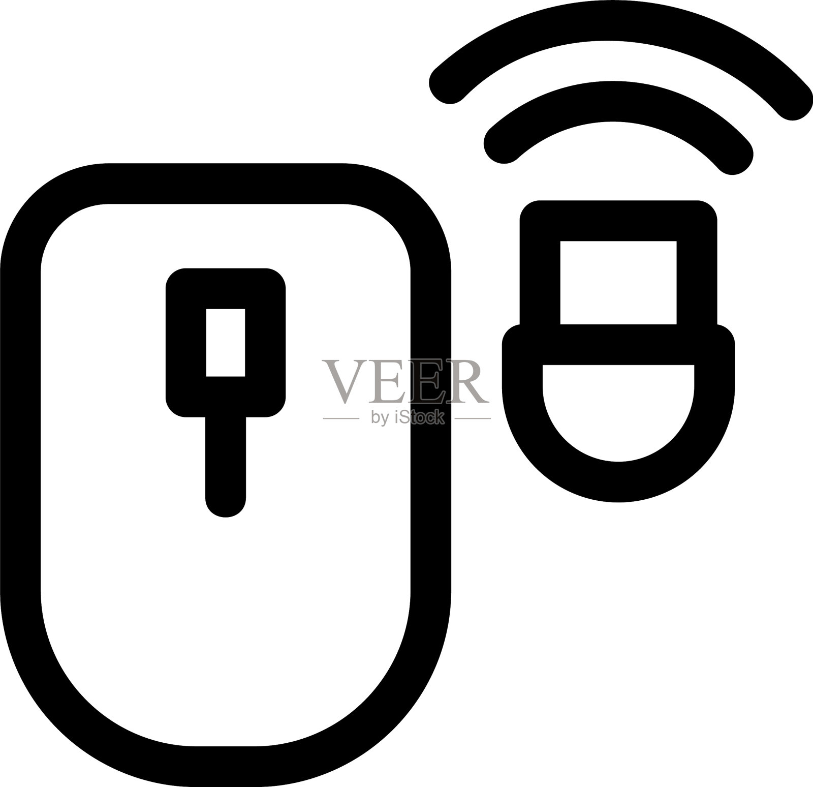 鼠标无线图标或标志孤立符号符号图标素材