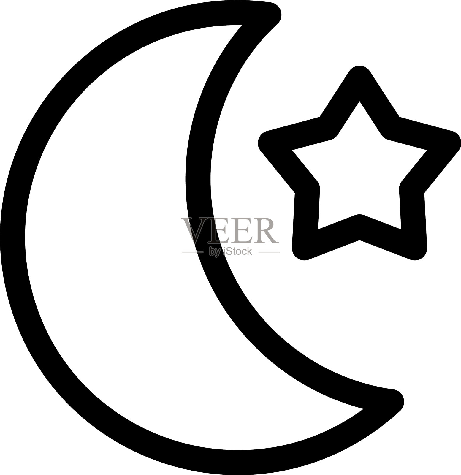 夜标或标志孤立标志符号图标素材