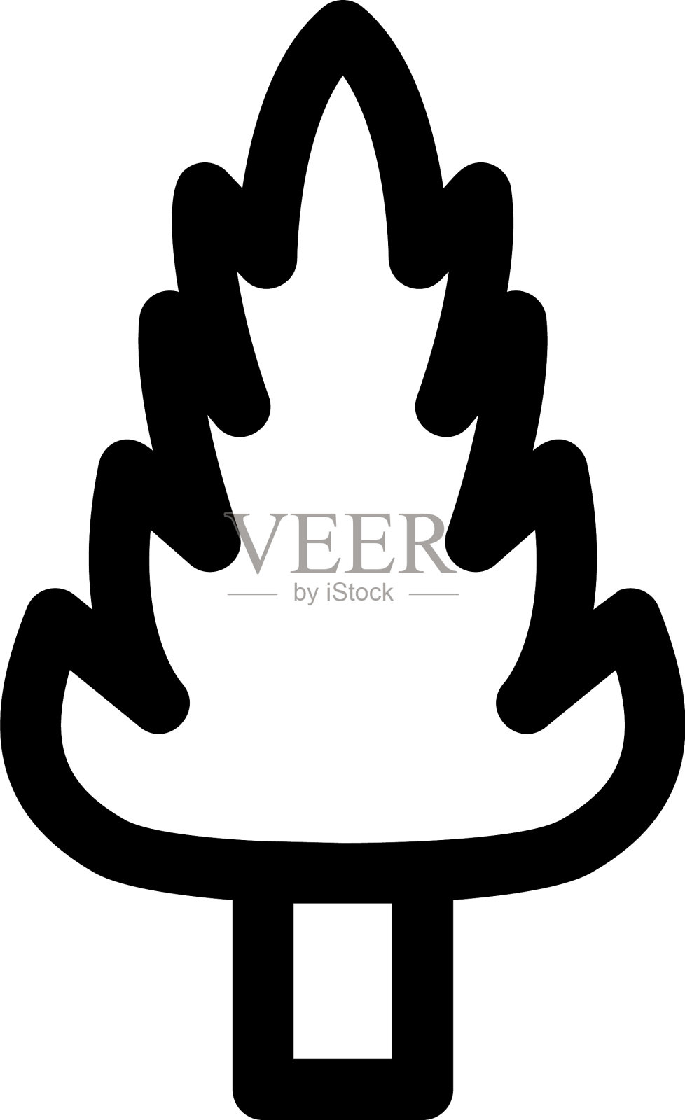 松树图标或标志孤立标志符号插画图片素材