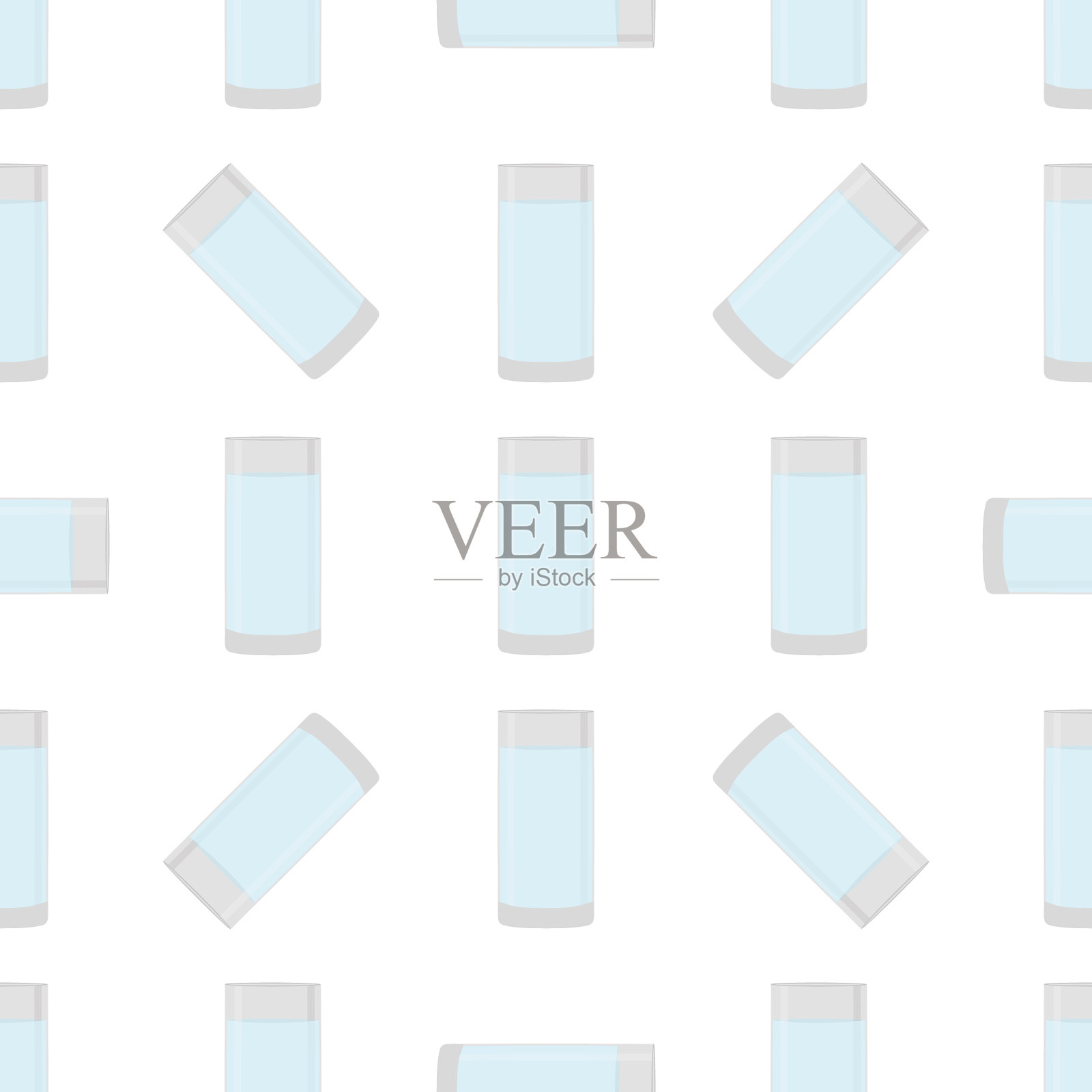 主题上色套同类型玻璃杯插画图片素材