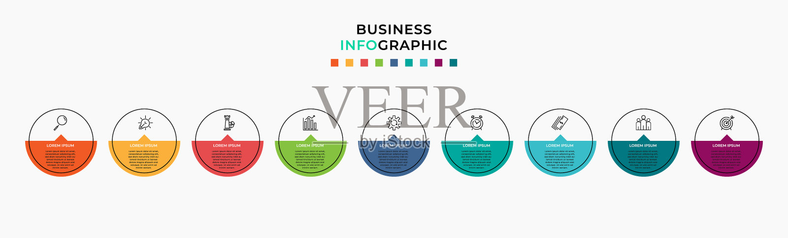 商业信息图设计模板与图标插画图片素材