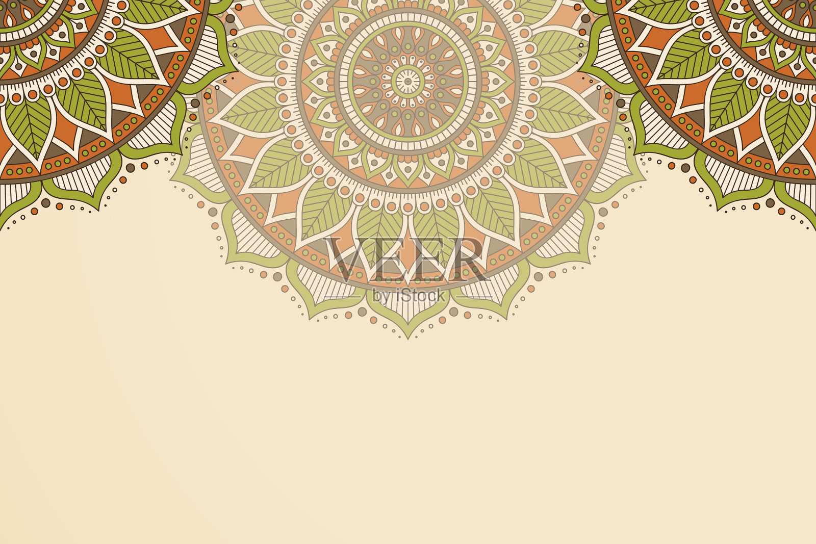 用曼荼罗装饰邀请卡插画图片素材