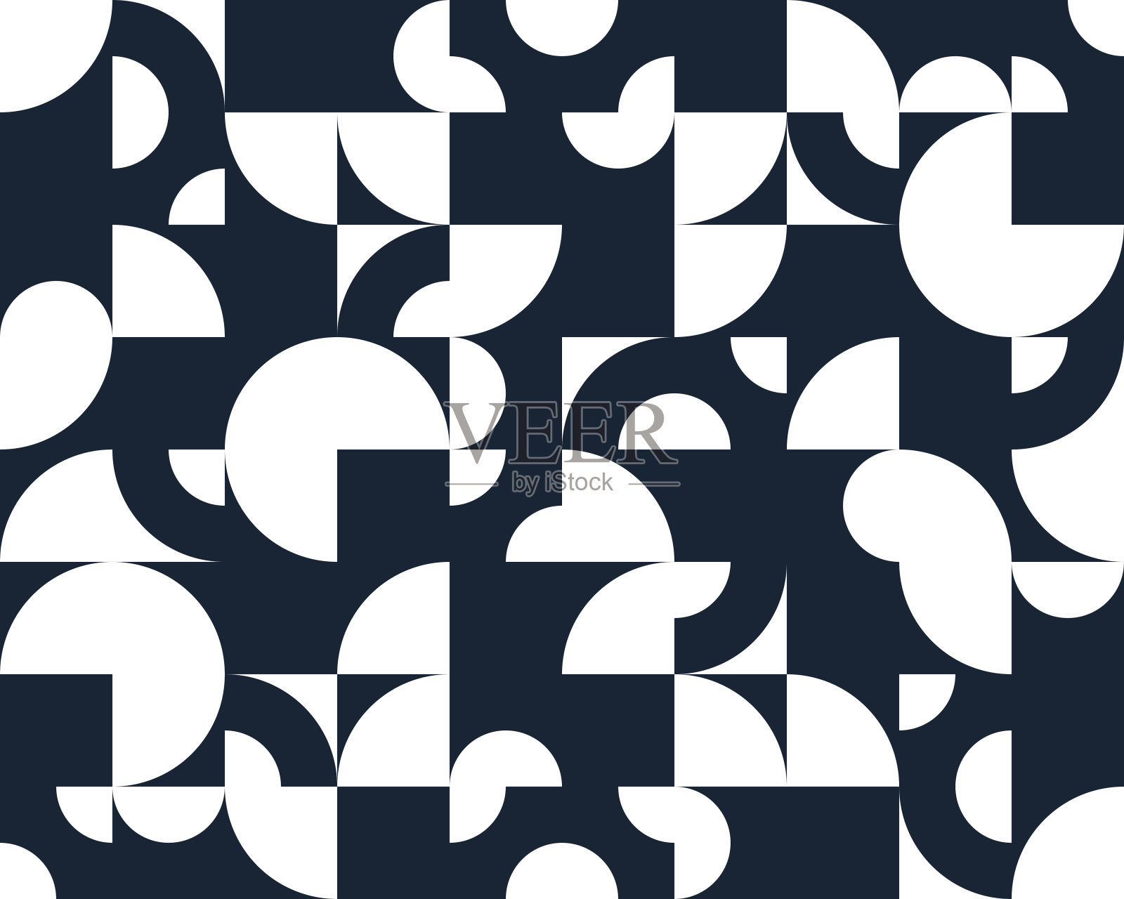 无缝几何图案,抽象矢量背景墙纸或网站或包装纸打印创建与黑白几何元素。插画图片素材