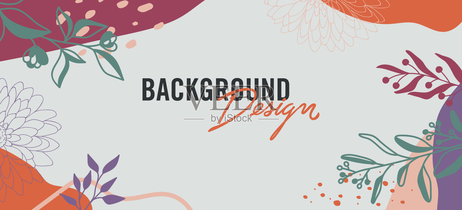 现代抽象元素集,最小设计,矢量插图。插画图片素材