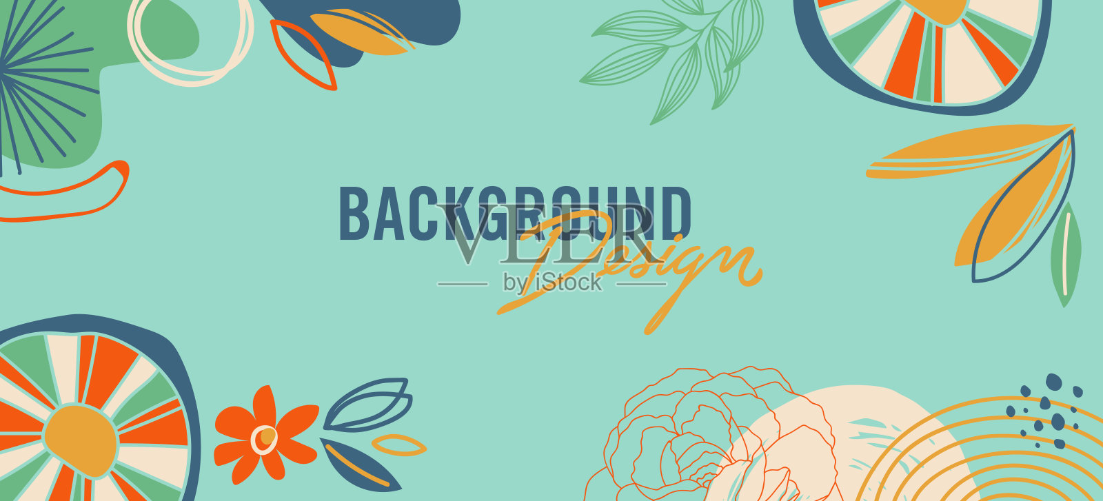 现代抽象元素集,最小设计,矢量插图。插画图片素材