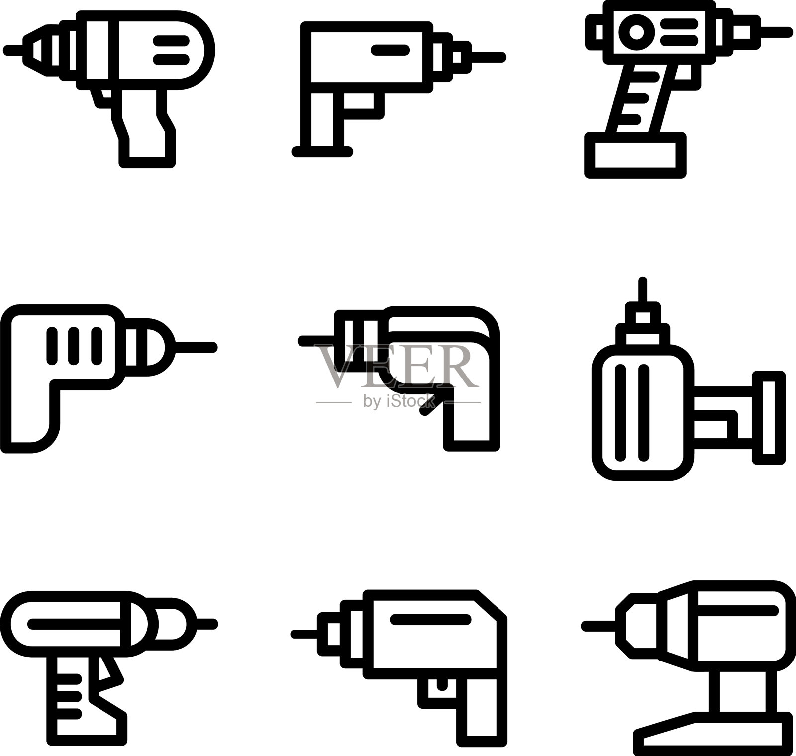 司钻图标或标志孤立符号图标素材