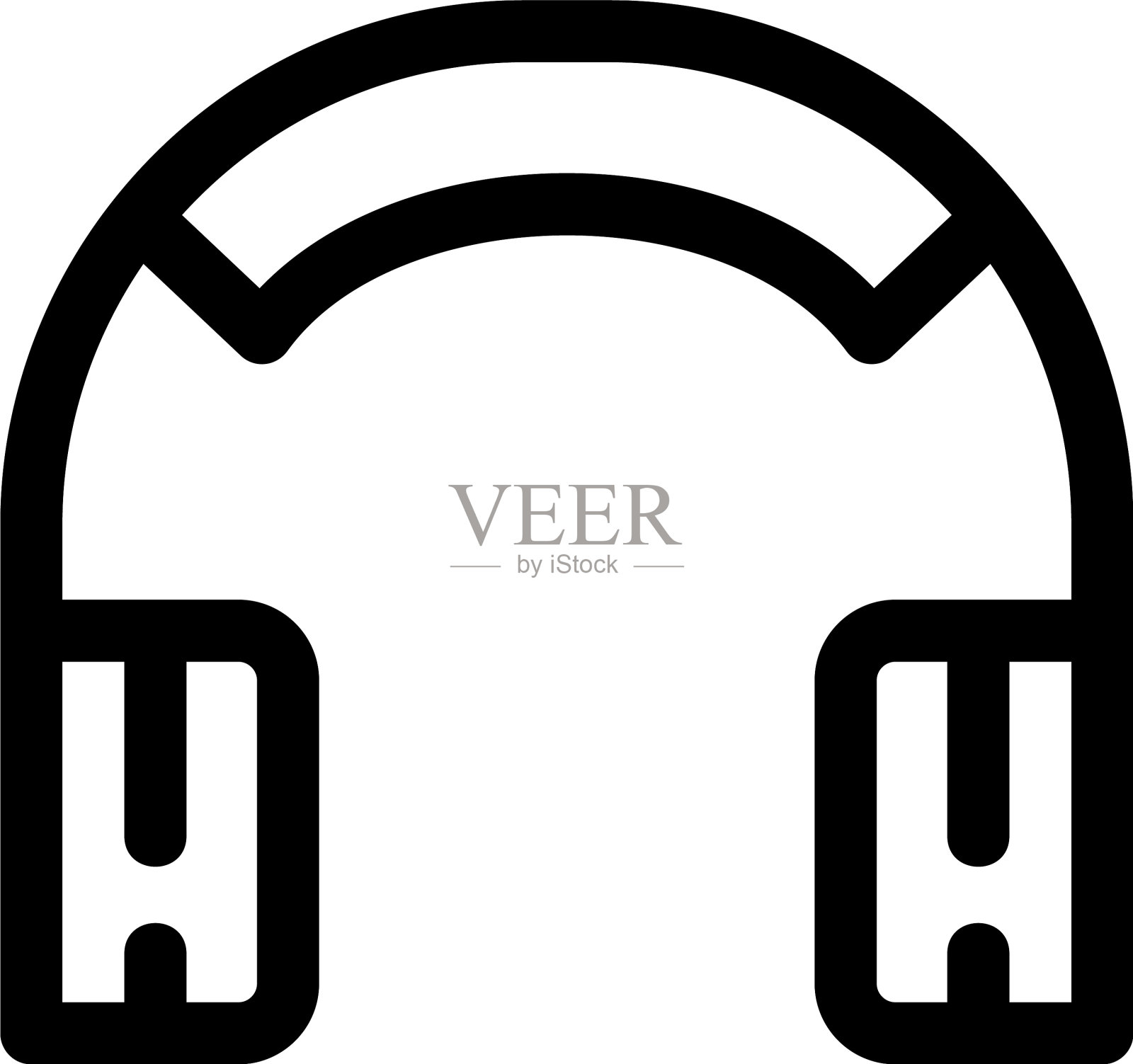 耳机图标或标志孤立标志符号插画图片素材