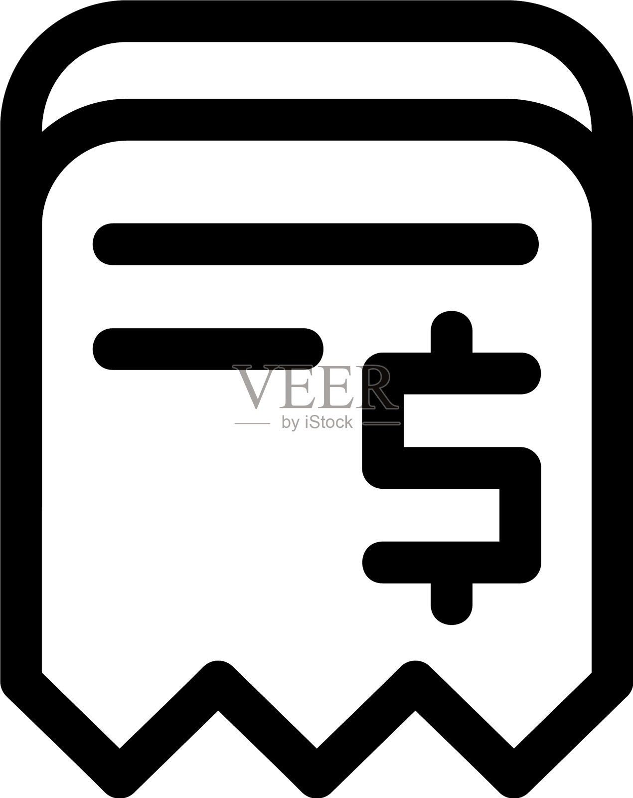 收据图标或标志孤立标志符号插画图片素材