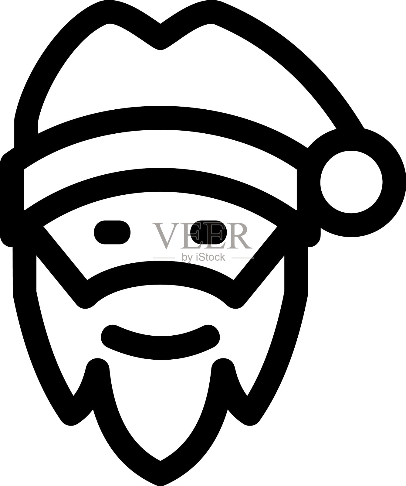 圣诞老人的标志或标志孤立的标志符号插画图片素材