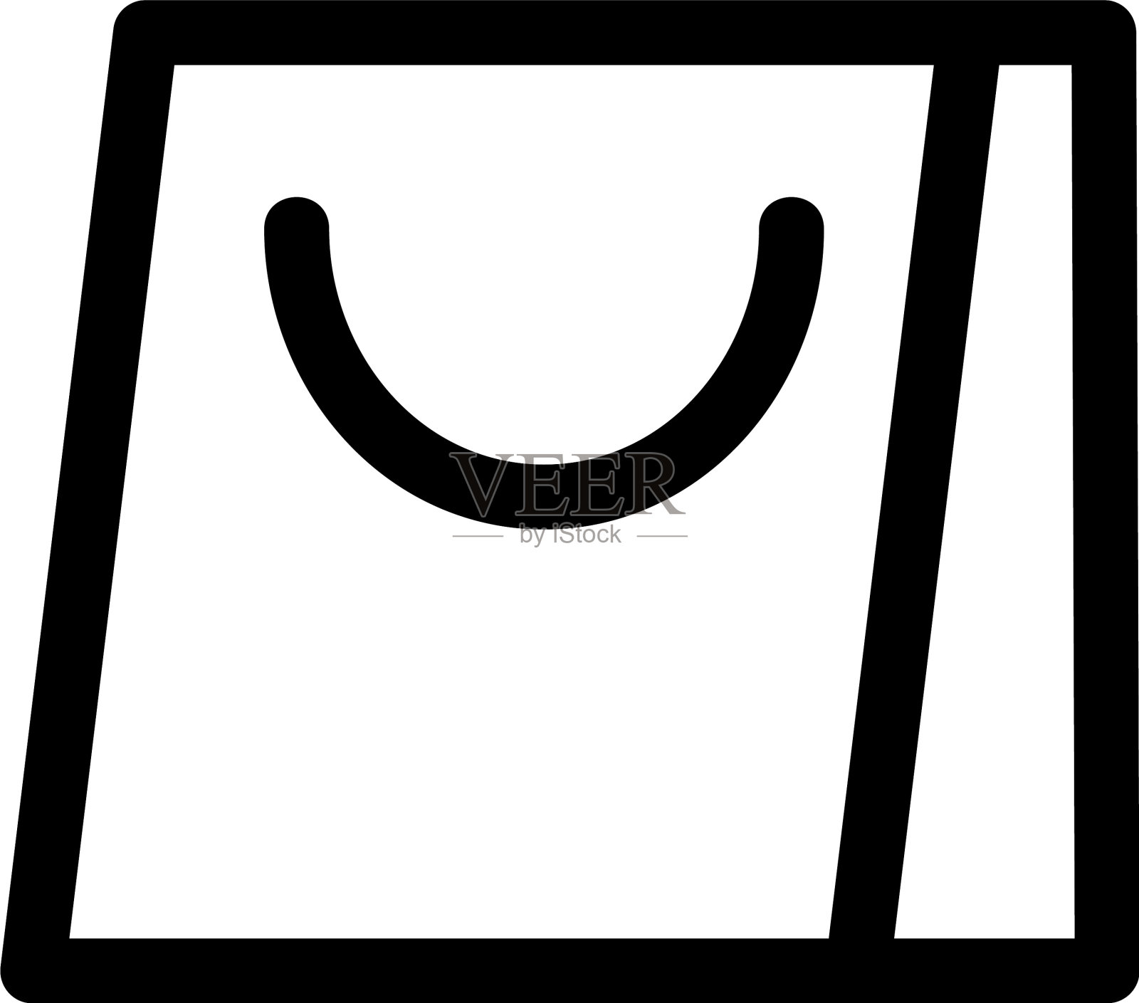 购物袋图标或标志孤立标志符号插画图片素材