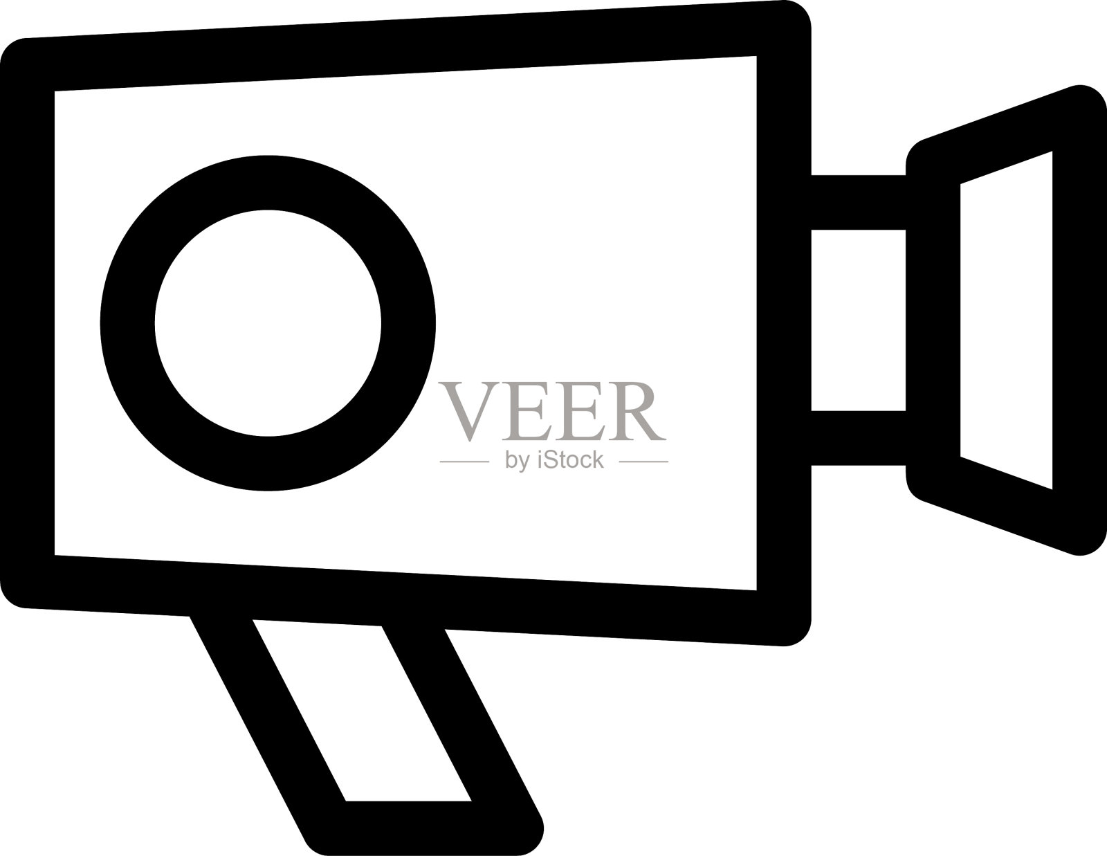 摄像机图标或标志孤立标志符号插画图片素材