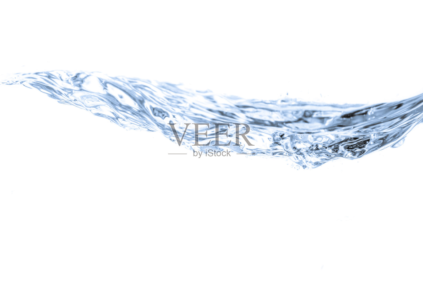 水面与波纹和泡沫透明的白色背景照片摄影图片