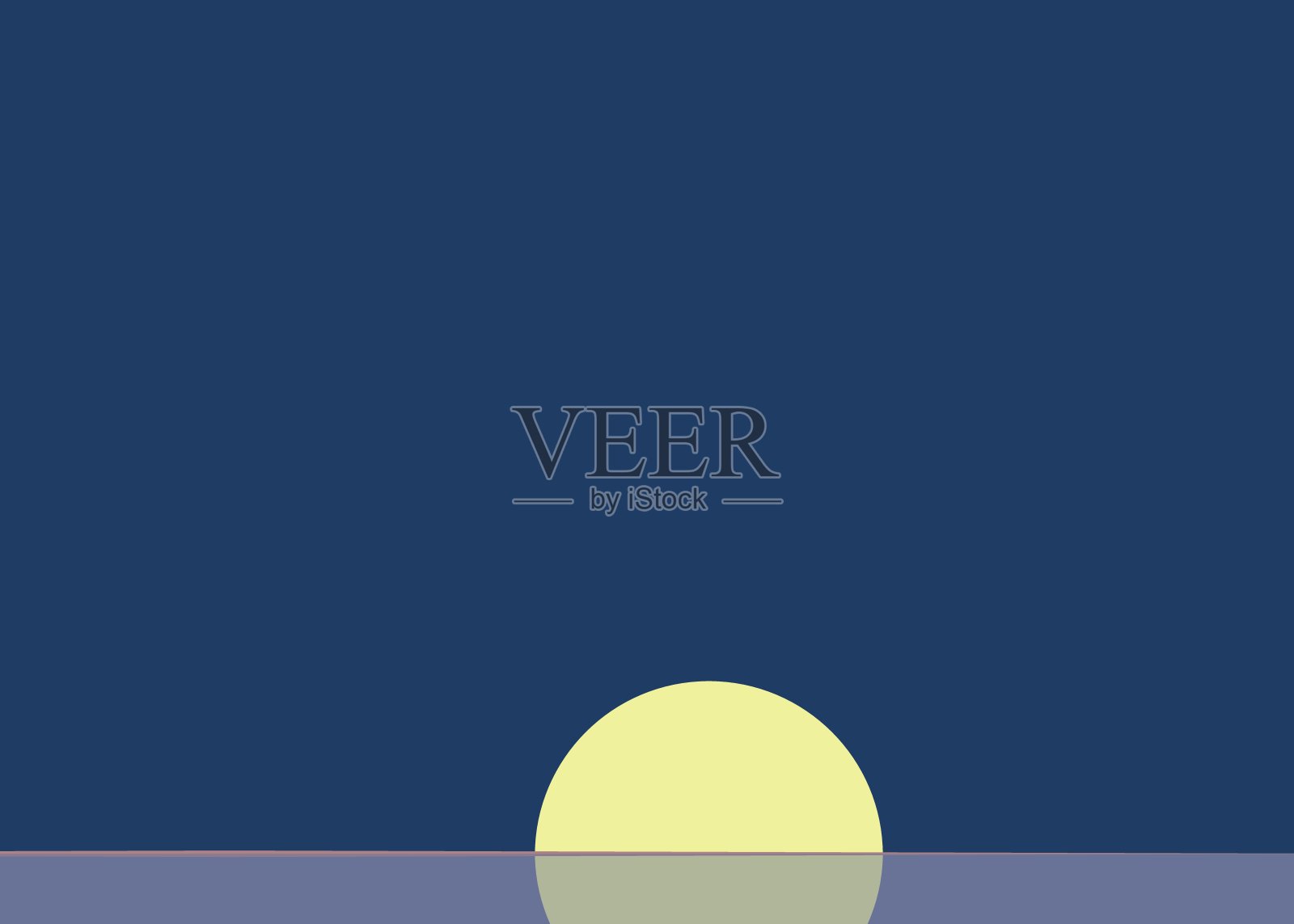 几何景观剪影生成艺术海报插图插画图片素材