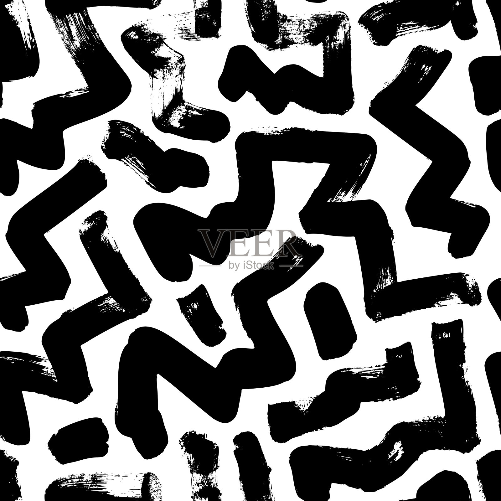 无缝之字形矢量模式。插画图片素材