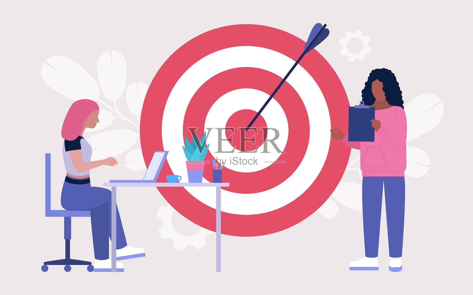 设定目标的概念插画图片素材