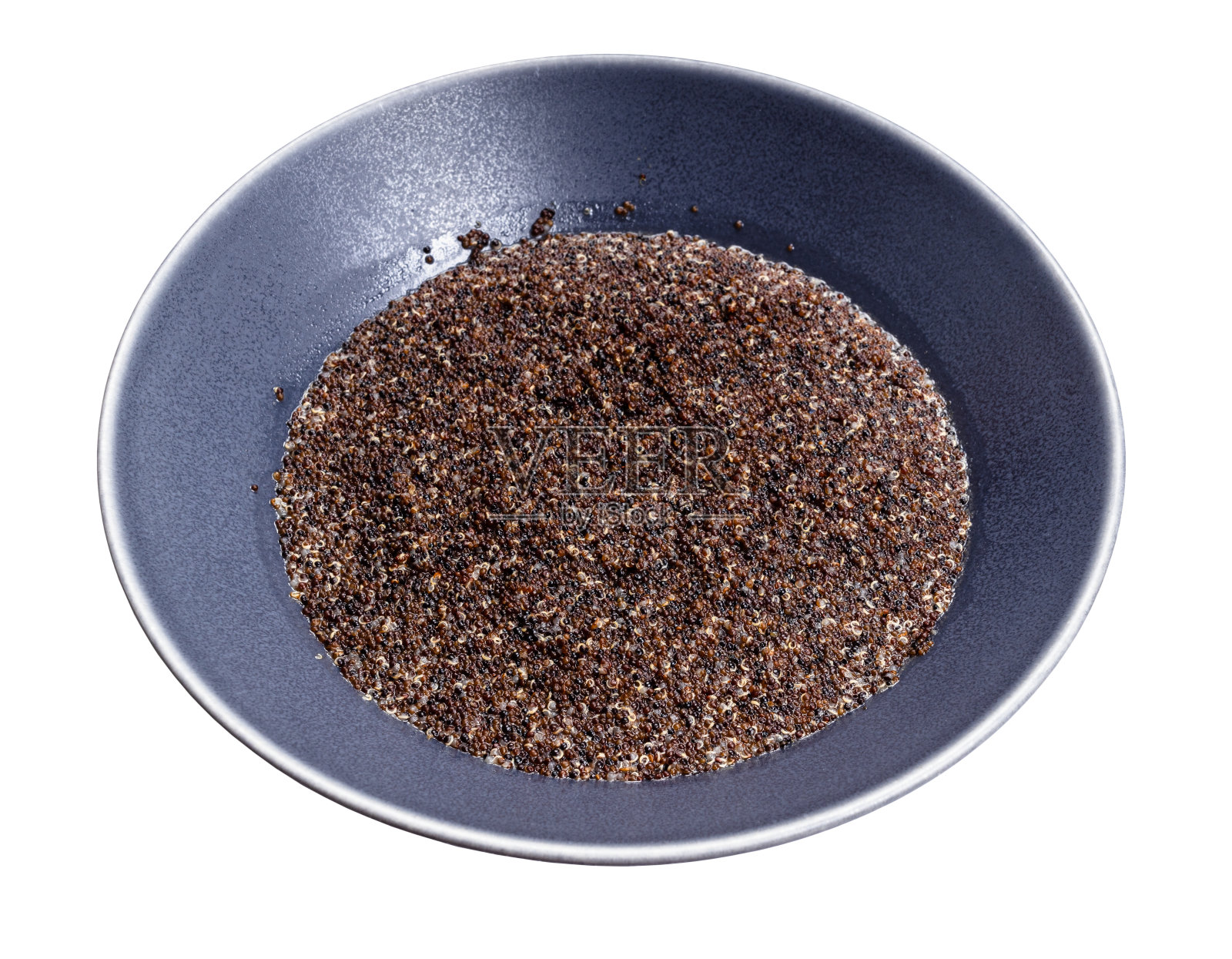 粥从煮过的碎花中分离于灰碗中照片摄影图片