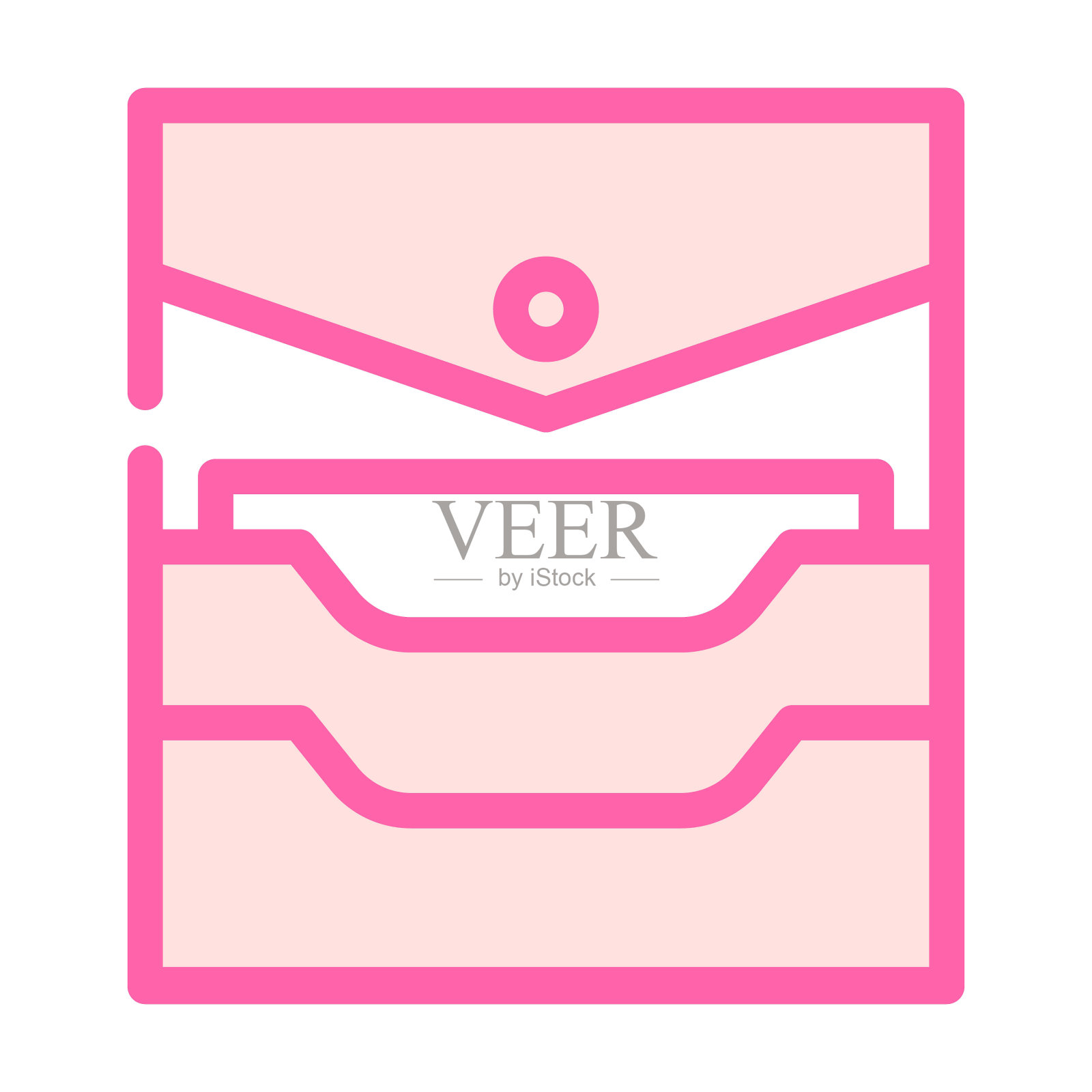 信用卡存储口袋彩色图标矢量插图图标素材