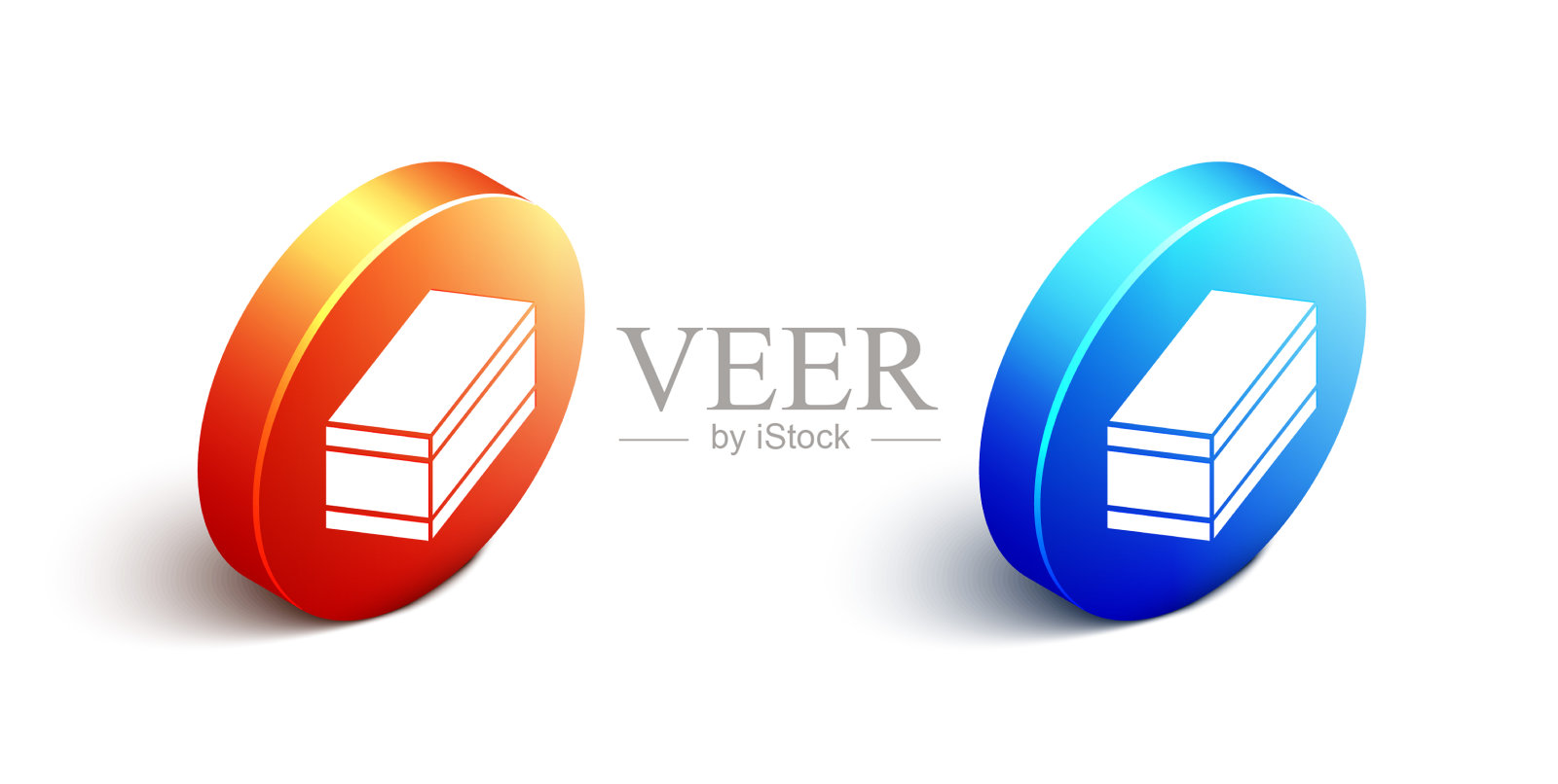 等距布朗尼巧克力蛋糕图标隔离上图标素材