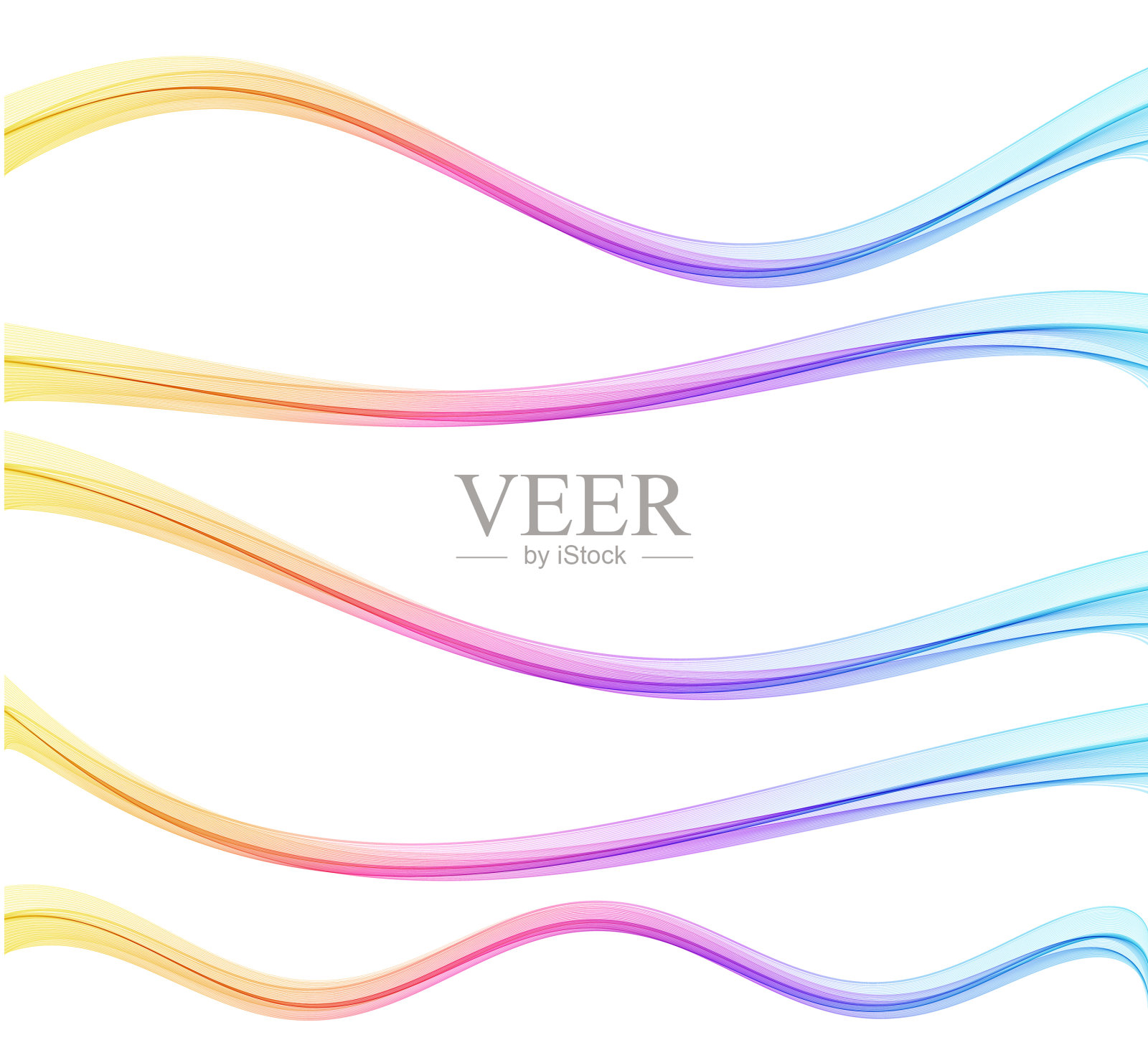 摘要闪光彩色波谱设计元素插画图片素材