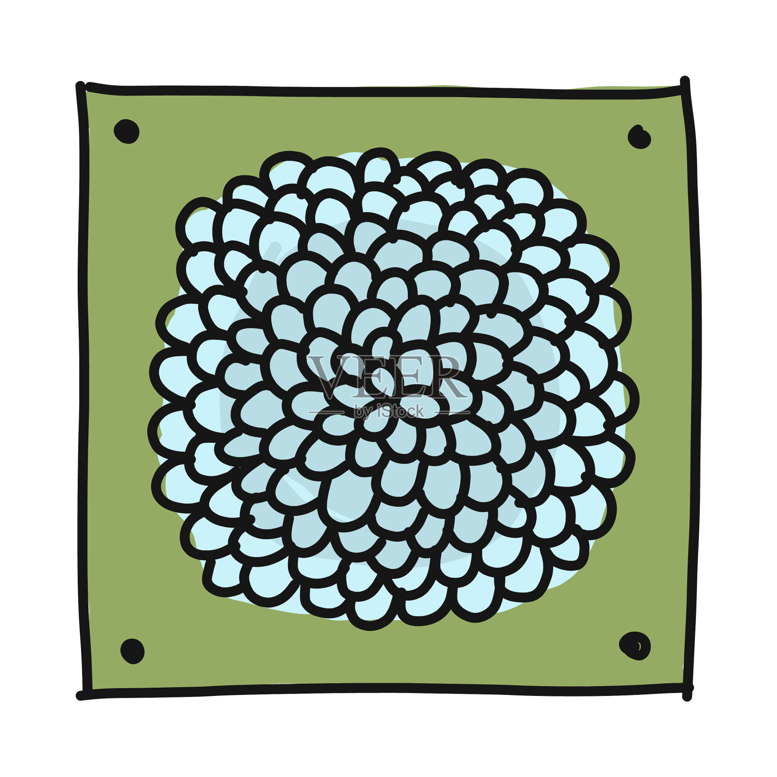 装饰瓷砖为方形花卉装饰品插画图片素材