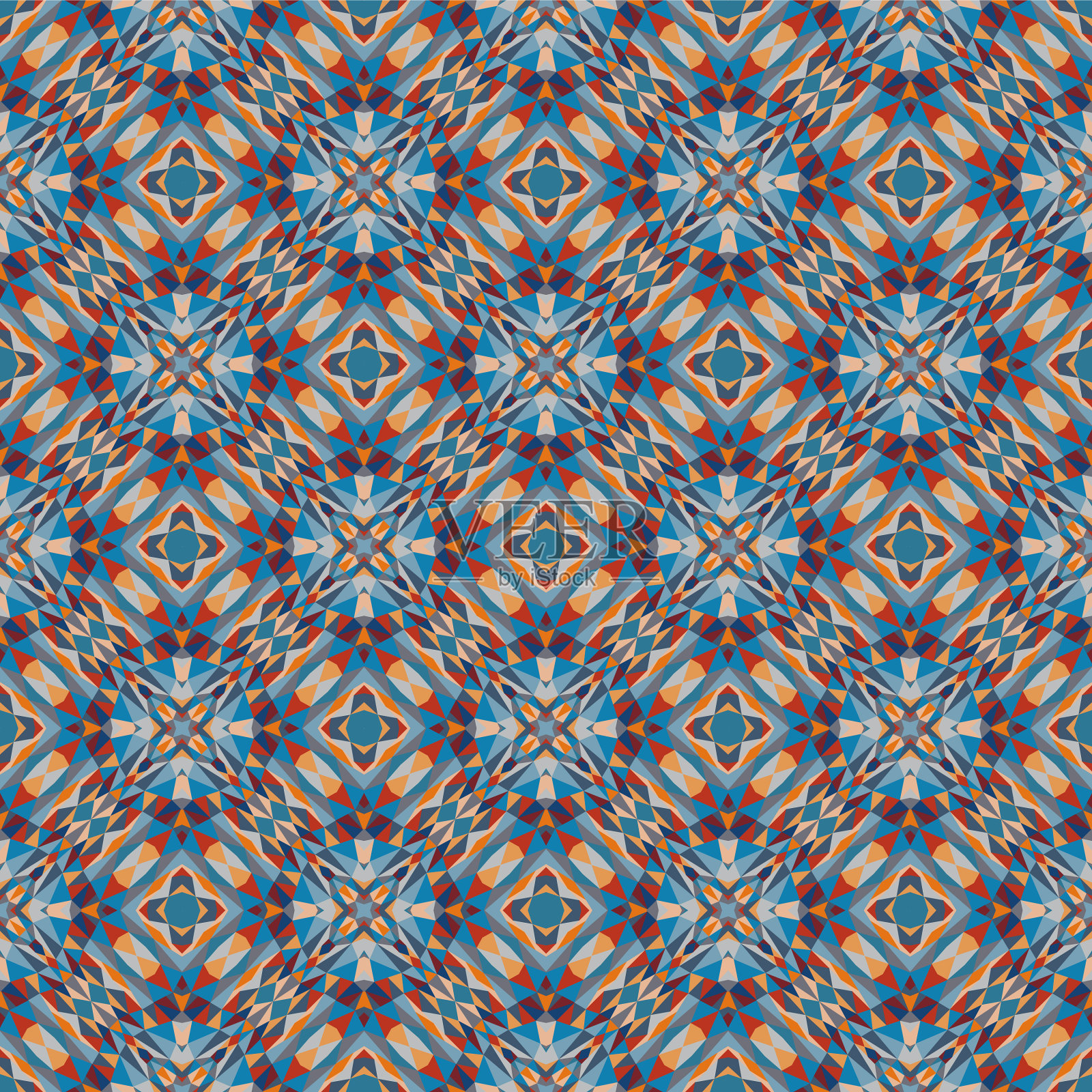 RGB几何无缝图案点缀插画图片素材