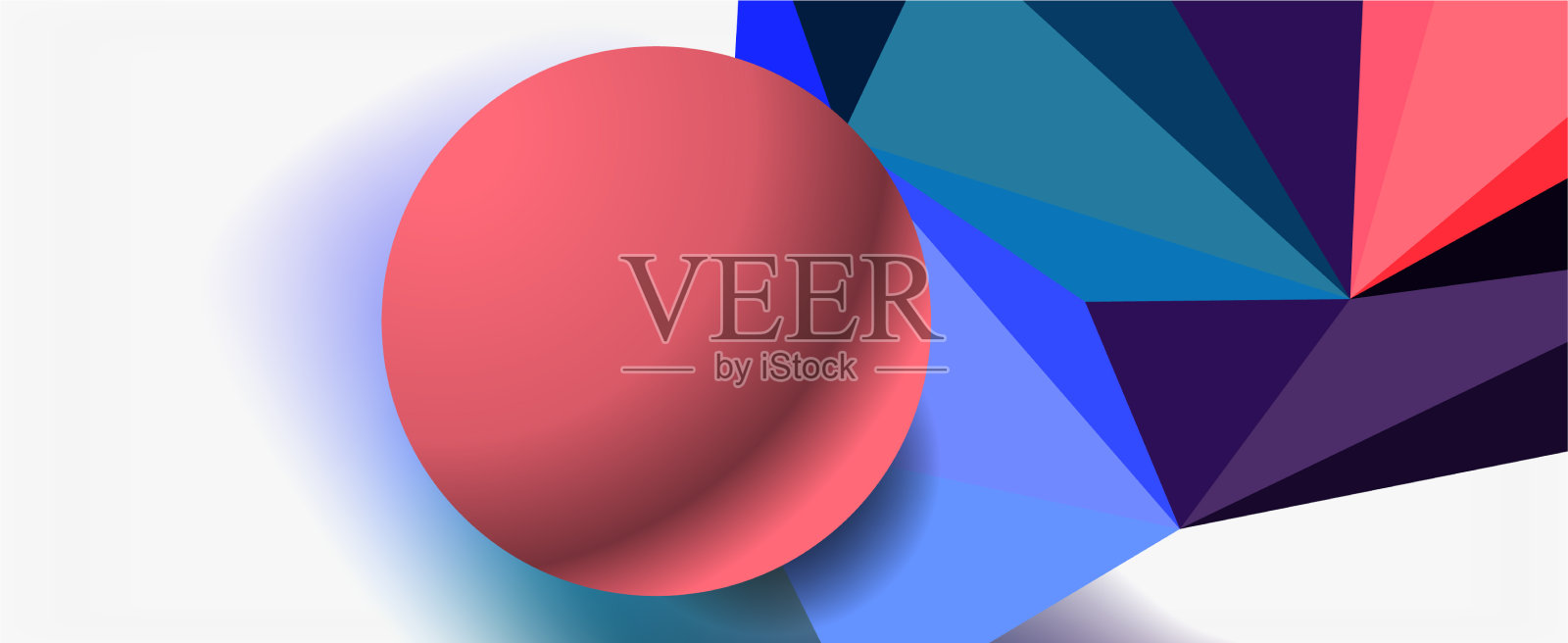 新潮的3d几何构图设计模板插画图片素材