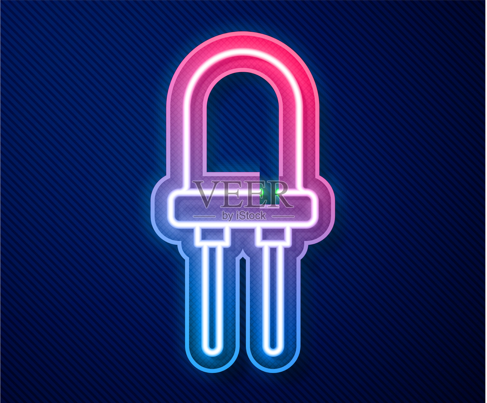 发光的霓虹灯线发光二极管图标插画图片素材