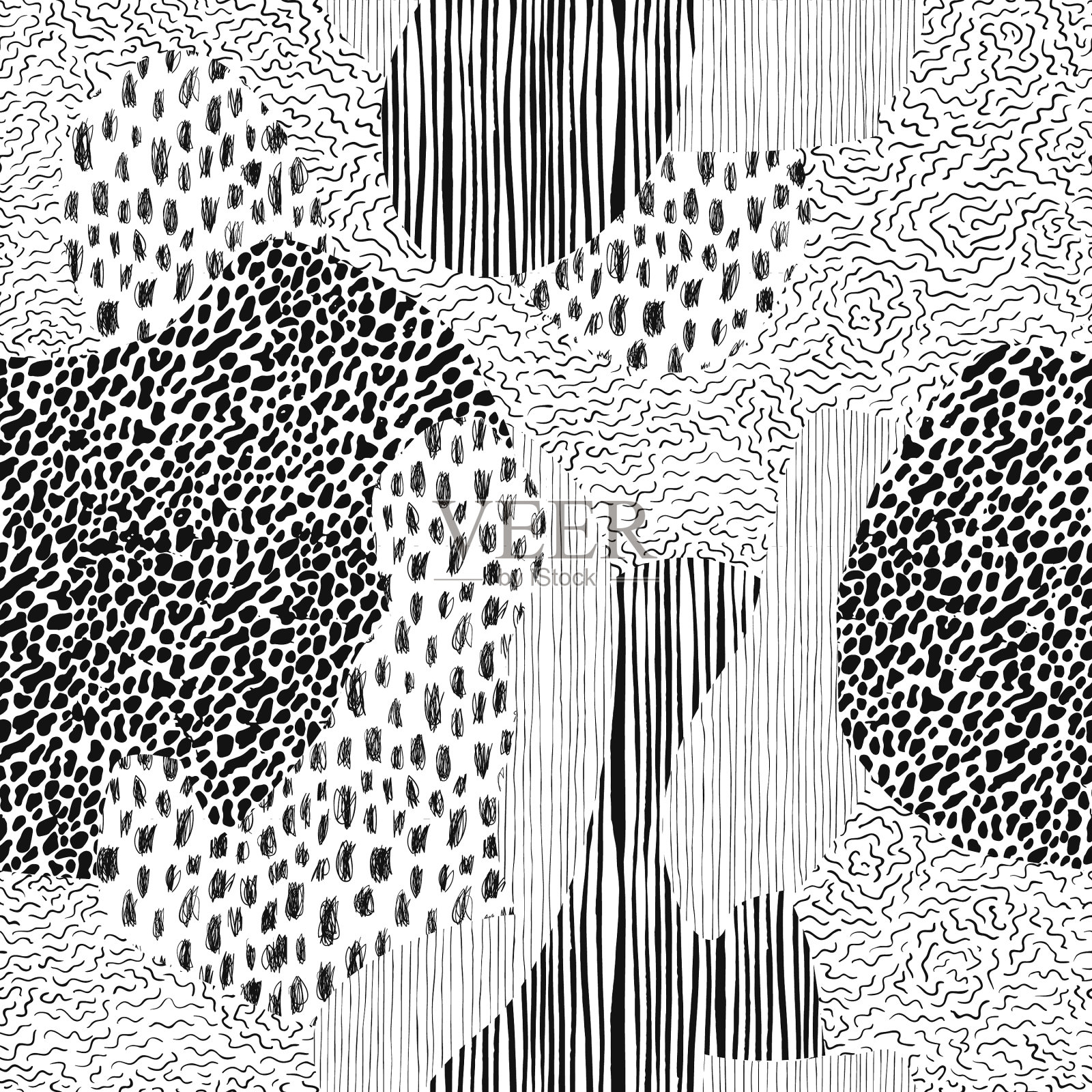 抽象背景单色图案无缝插画图片素材