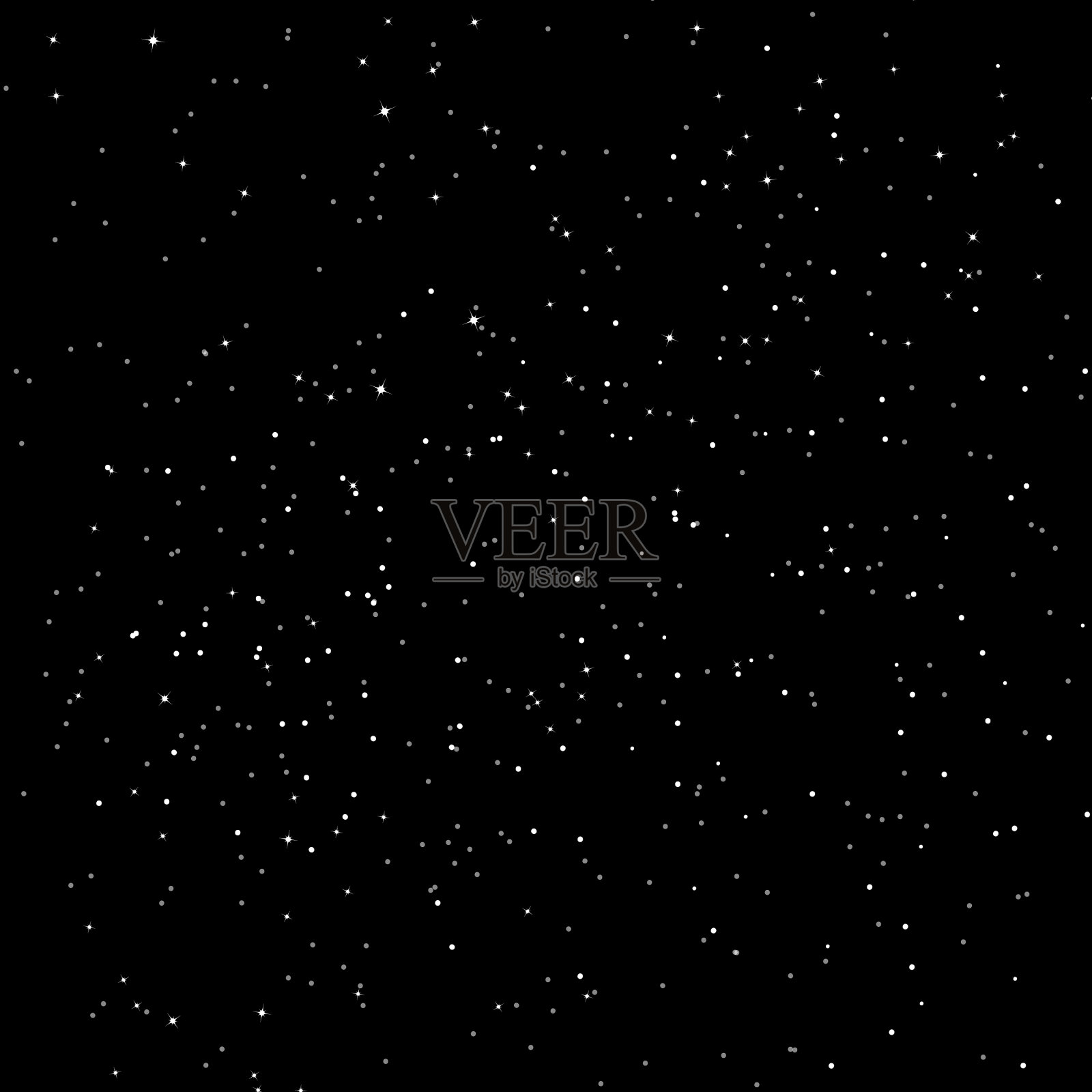 星星在太空中闪烁插画图片素材