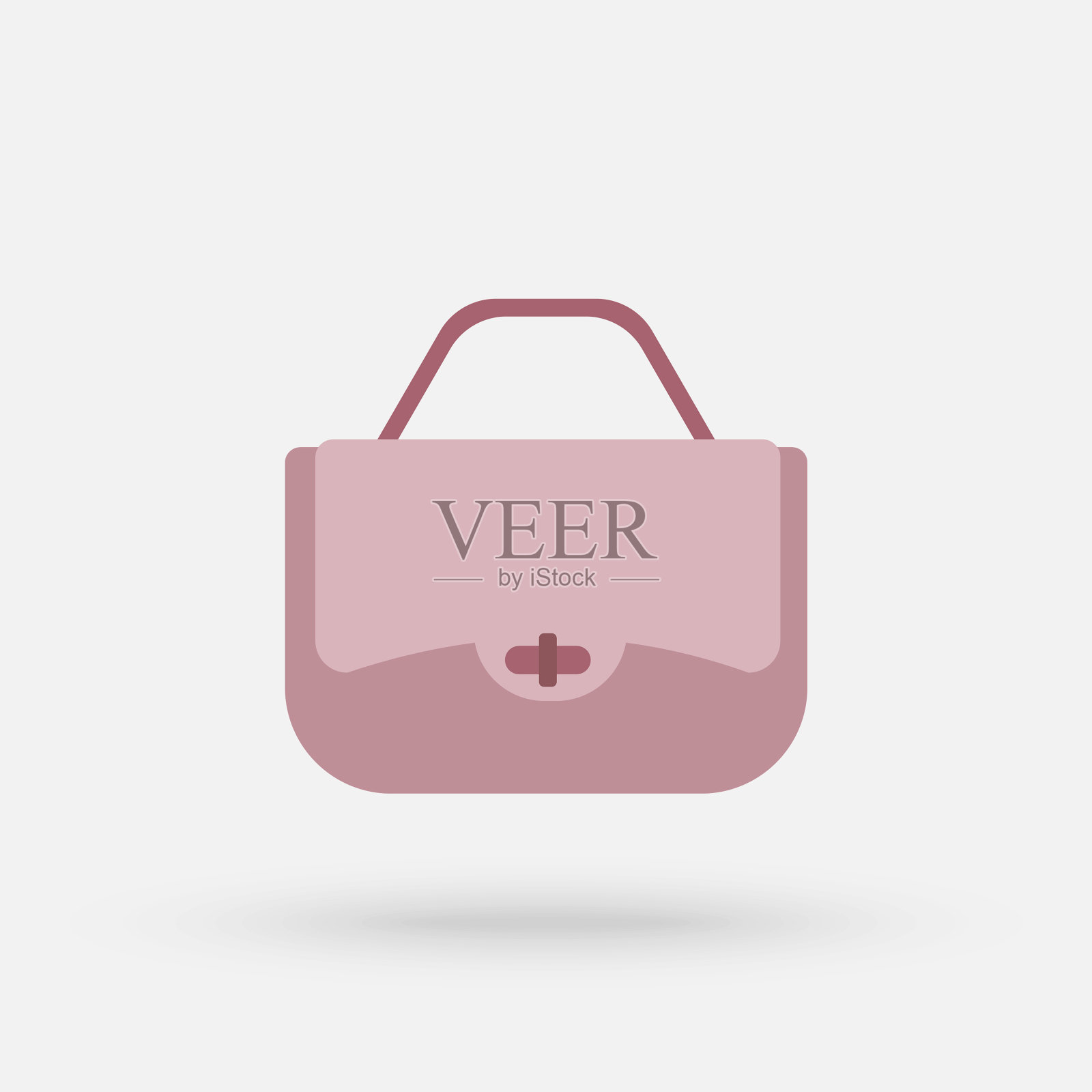 一个袋子图标,简单的象形文字,平网插画图片素材