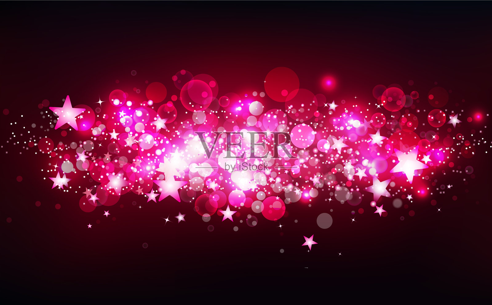 粉色神奇的流星运动幻想的星星插画图片素材