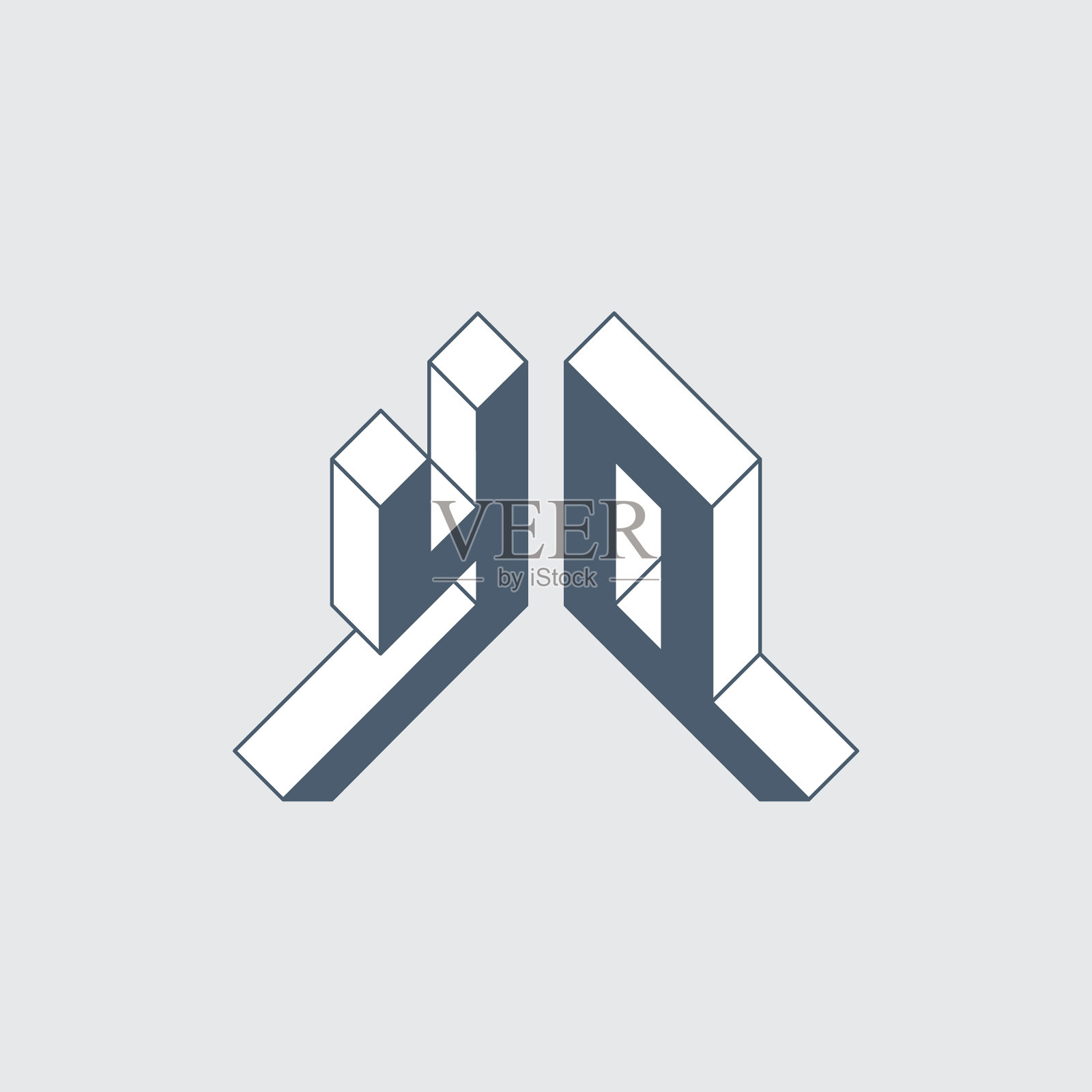 三维字母y和o或数字0插画图片素材