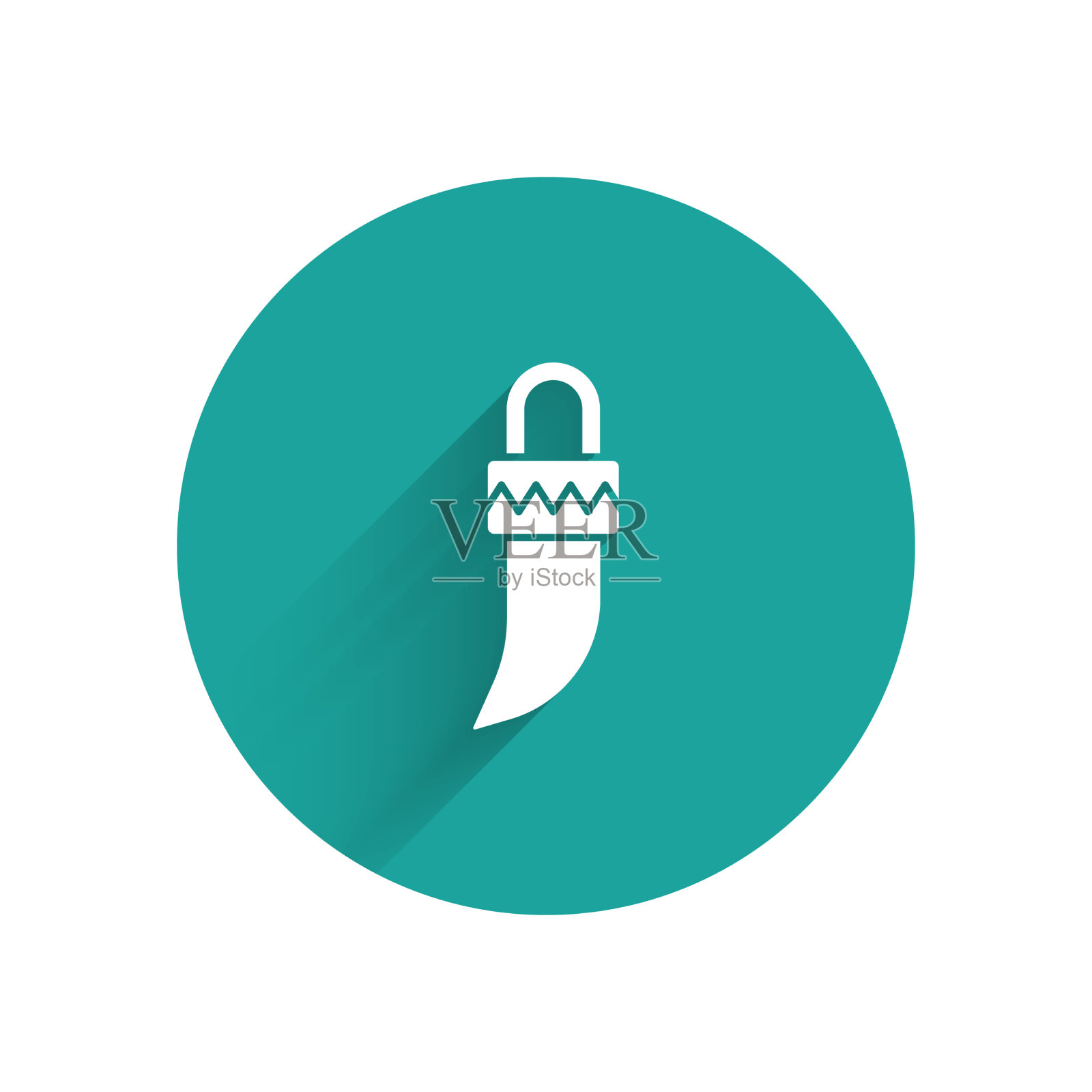 白色印第安人牙齿图标孤立插画图片素材