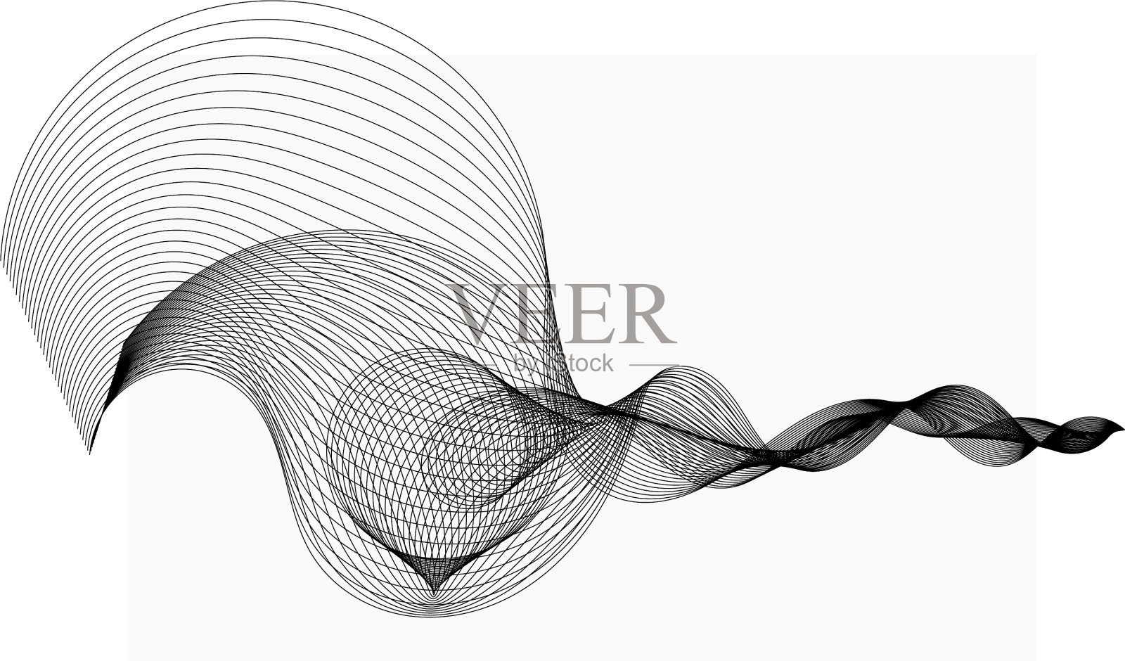 用于数字设计的抽象波浪元件插画图片素材