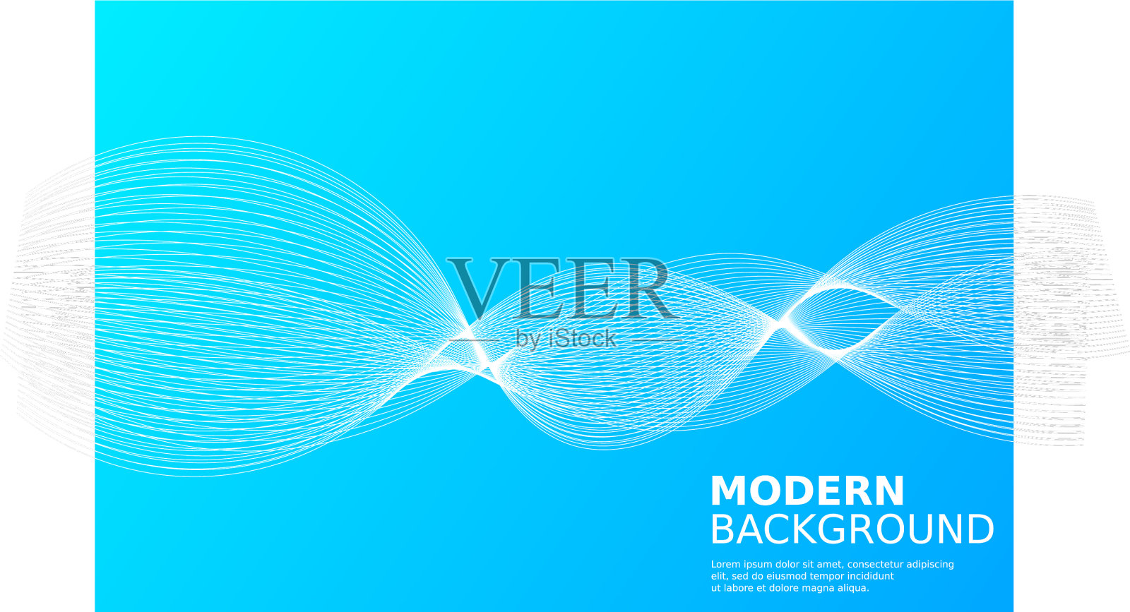 用于数字设计的抽象波浪元件插画图片素材