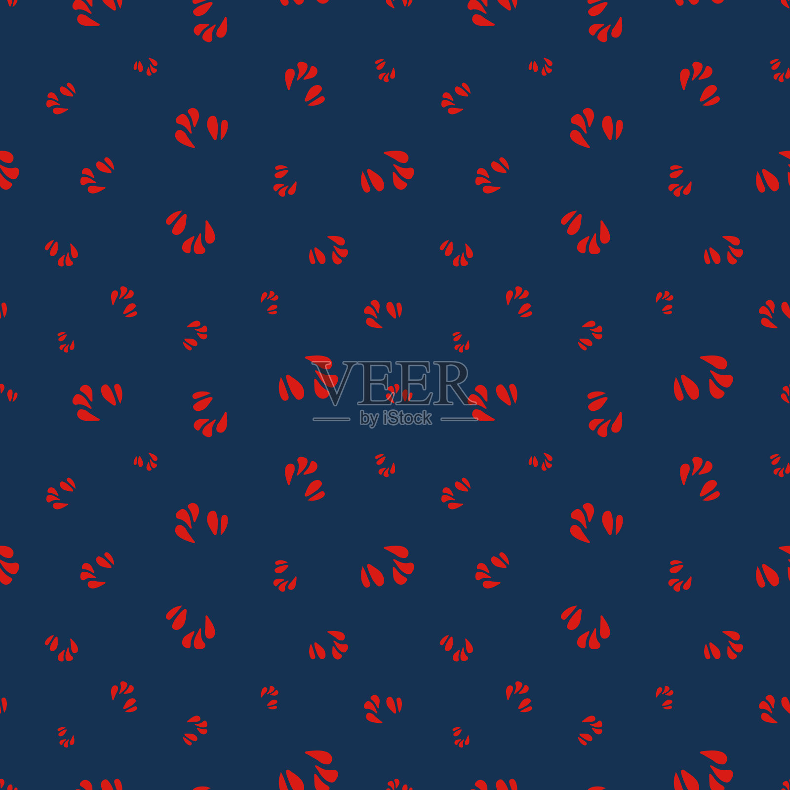 摘要小花液滴状图案插画图片素材