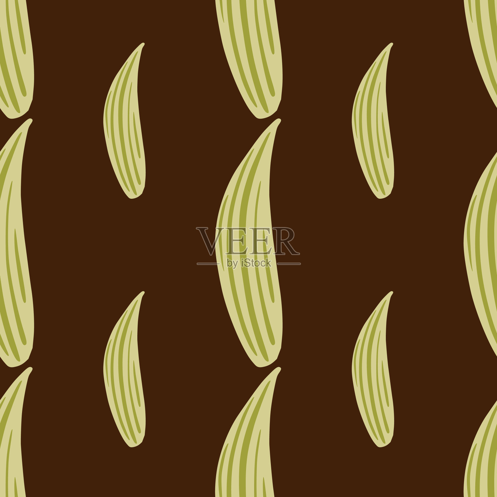 淡绿色的抽象自然无缝图案插画图片素材