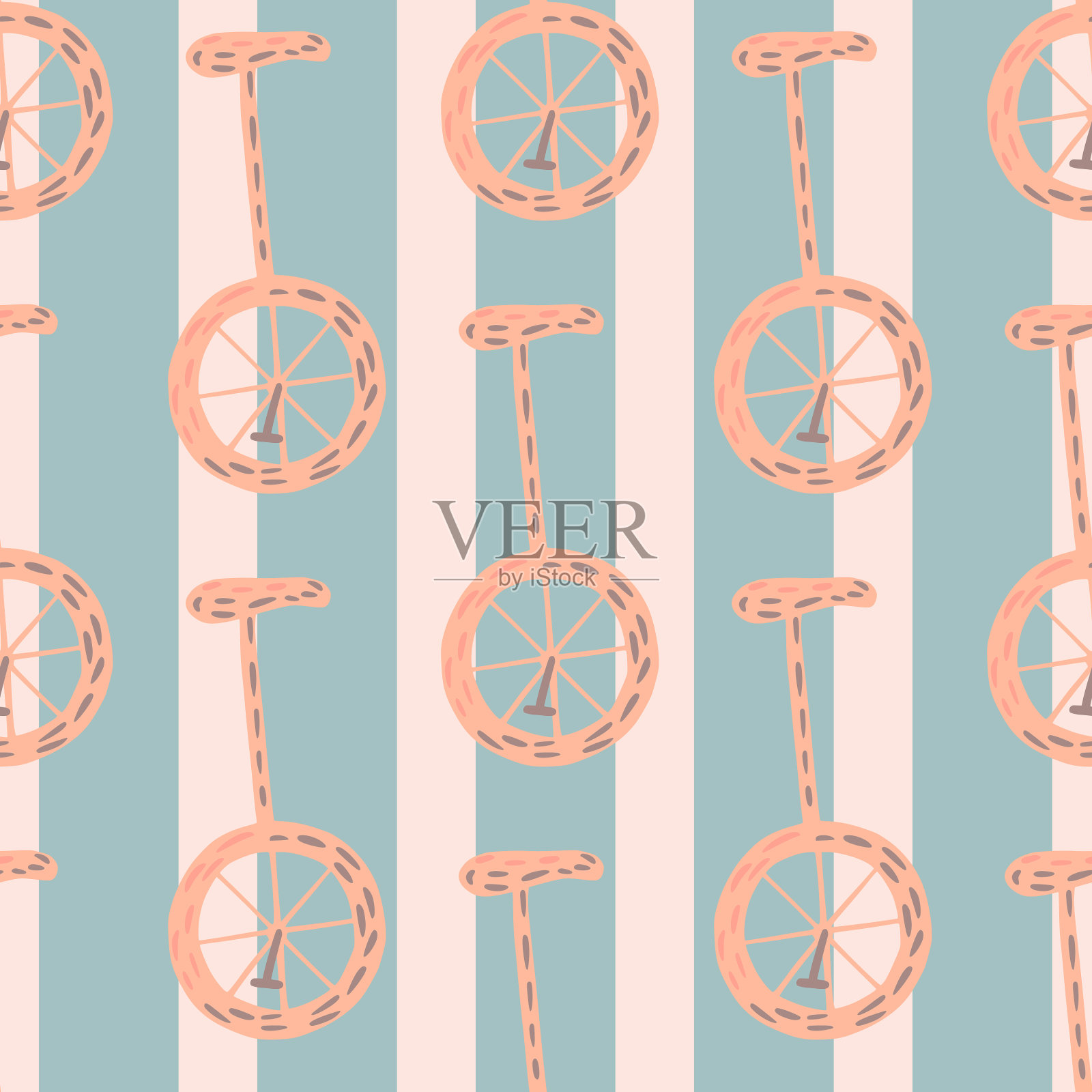 运输无缝有趣的图案与粉红色插画图片素材