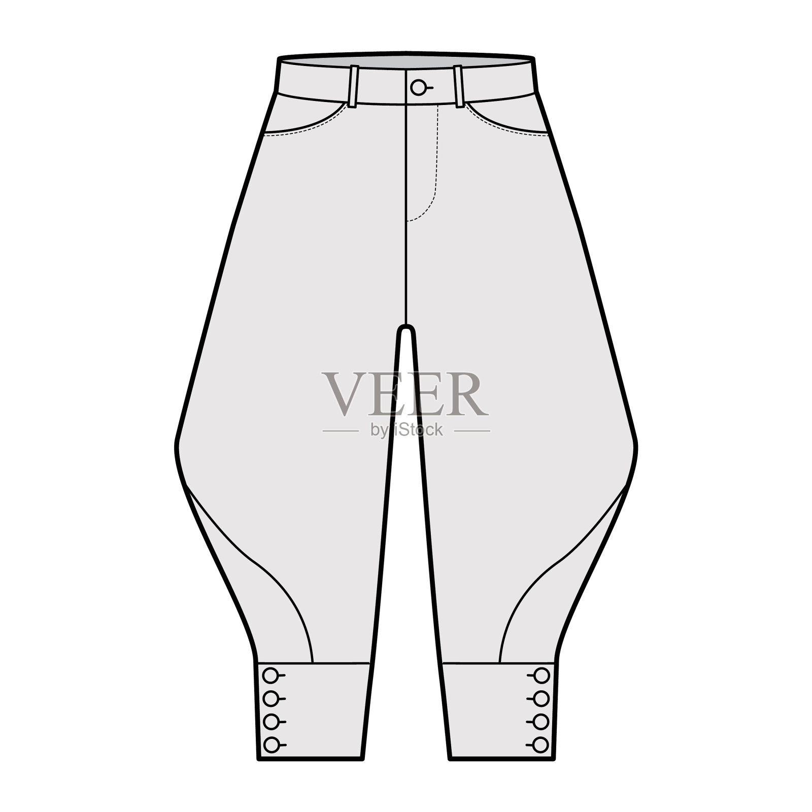 马裤短裤技术流行插画图片素材