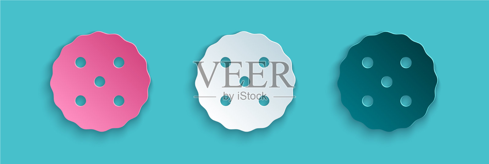 纸切饼干或饼干与巧克力图标插画图片素材