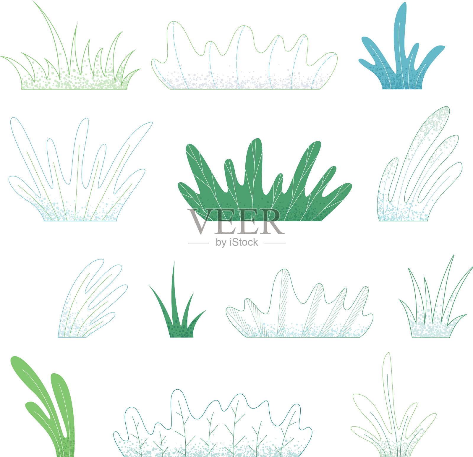 为你的设计设置草坪插画图片素材