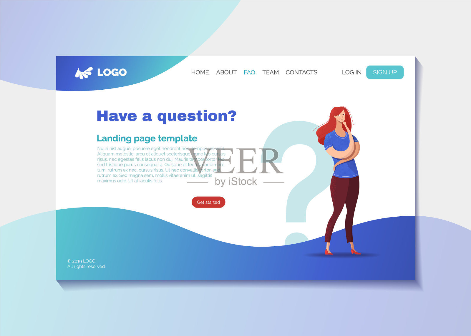 公司热线登陆页面模板插画图片素材