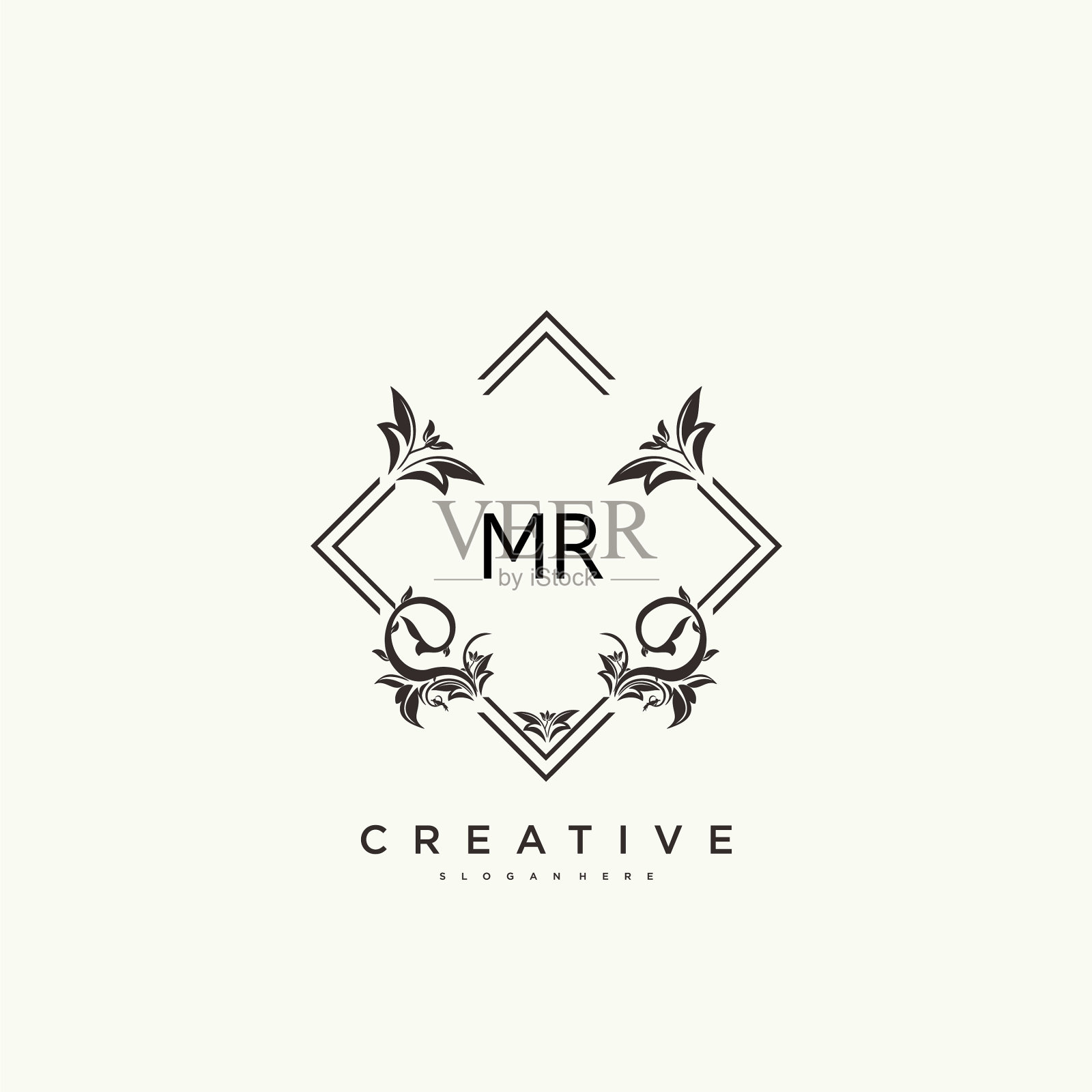 Mr Beauty最初的标志艺术书法的标志插画图片素材