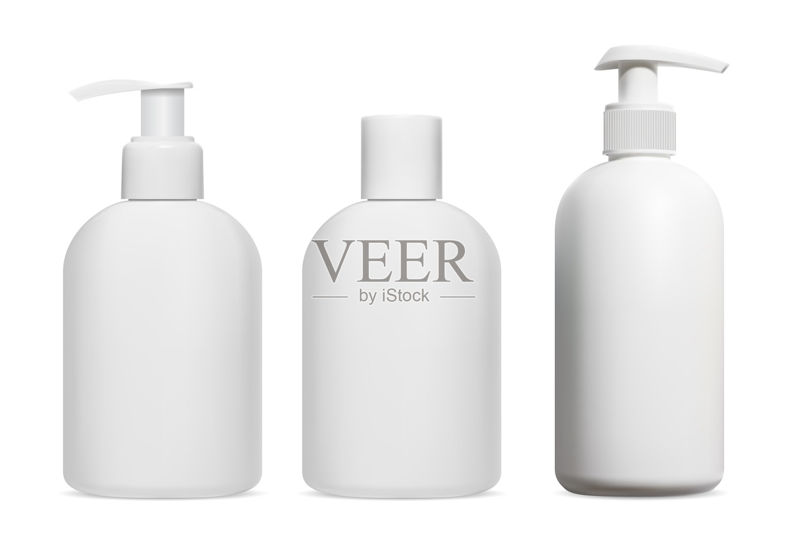 洗发瓶、化妆品、洗液、皂液插画图片素材