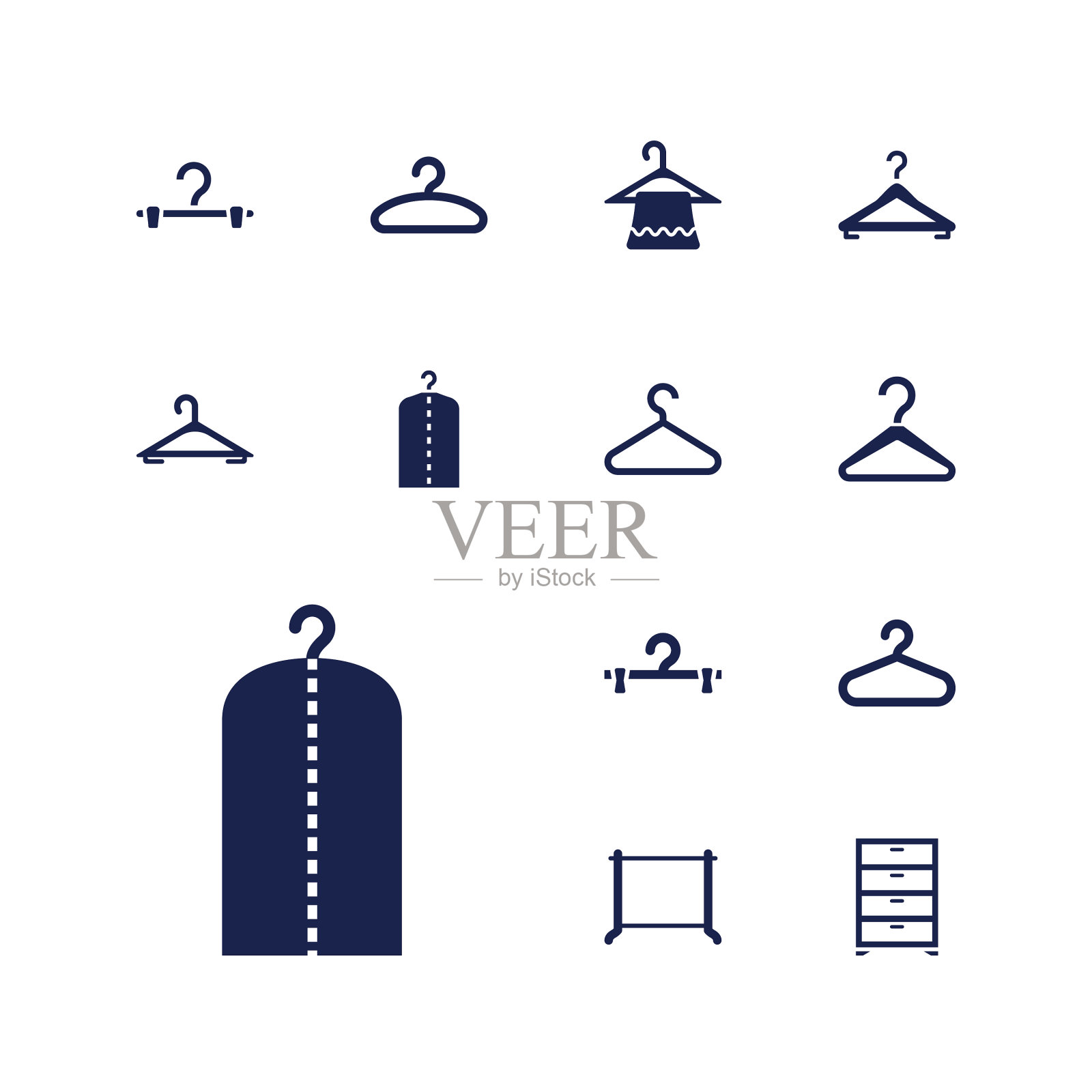13个衣柜图标图标素材
