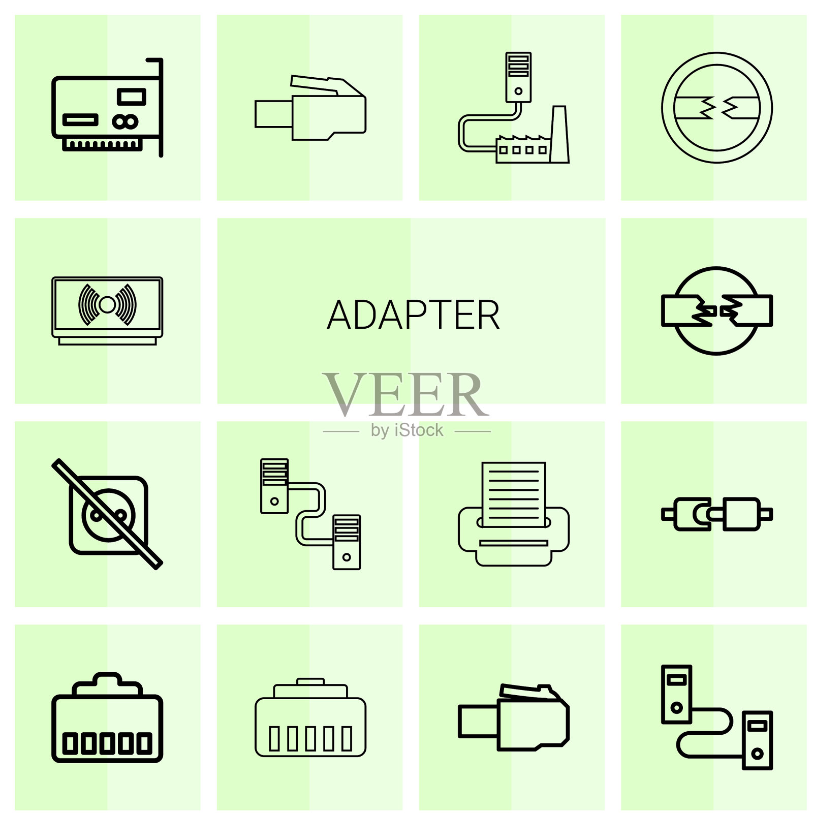 适配器的图标插画图片素材