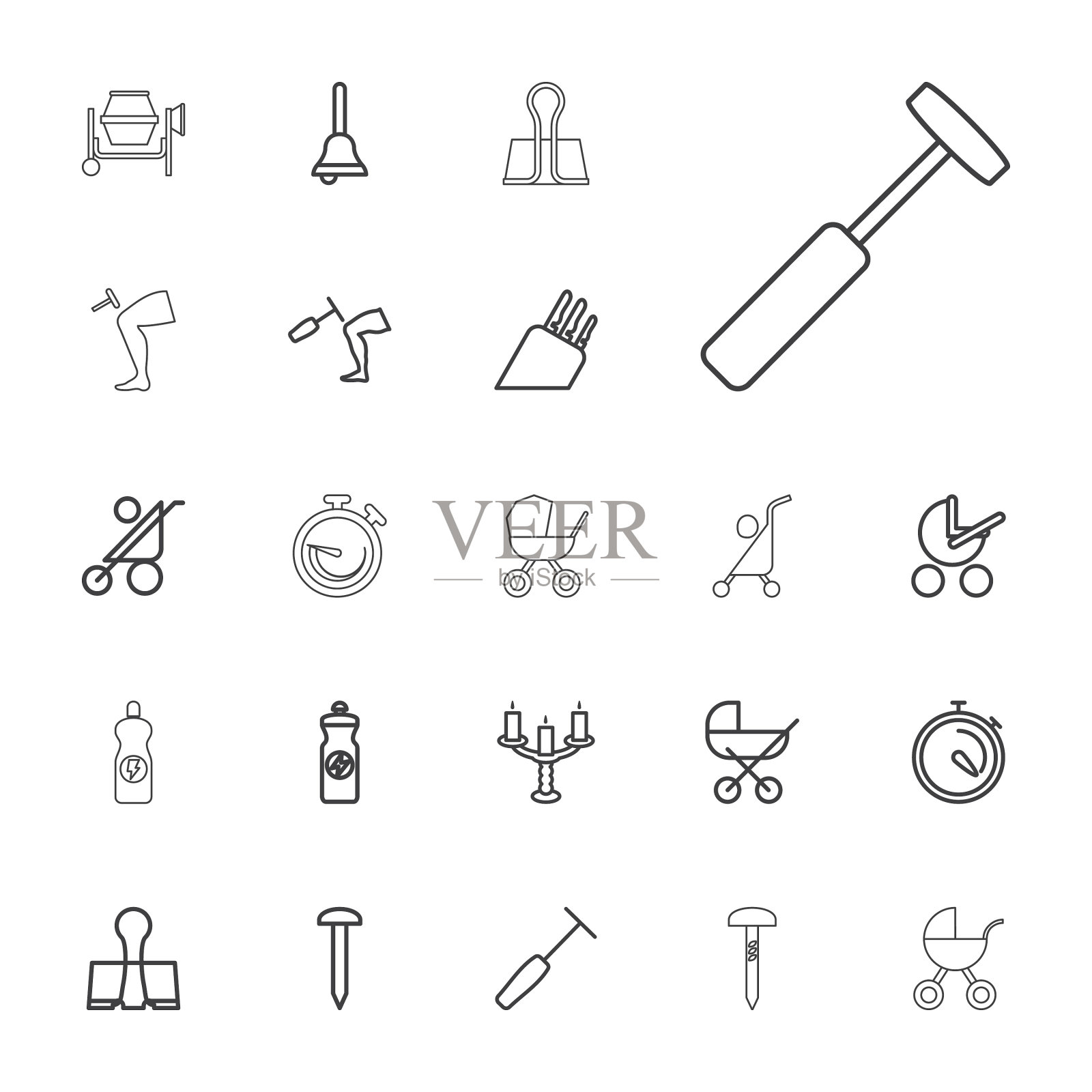 22日金属图标图标素材